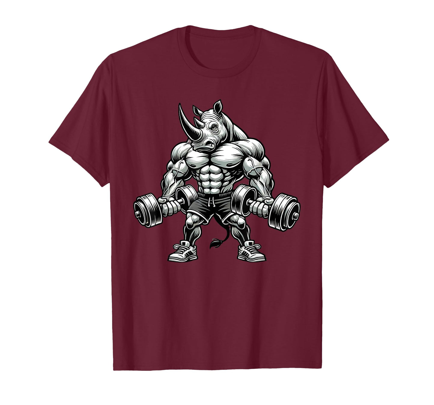 Rhino Powerlifting Weightlifting Gym Workout T-Shirt