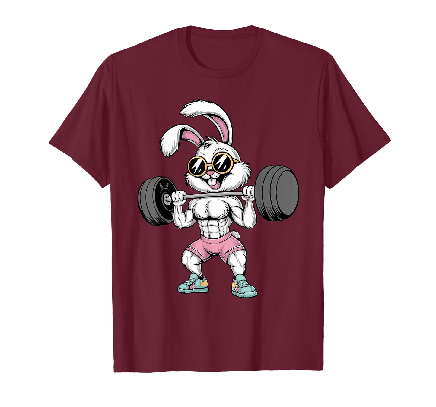 Funny Easter Day Workout Deadlift Bunny Rabbit Gym Men Women T-Shirt
