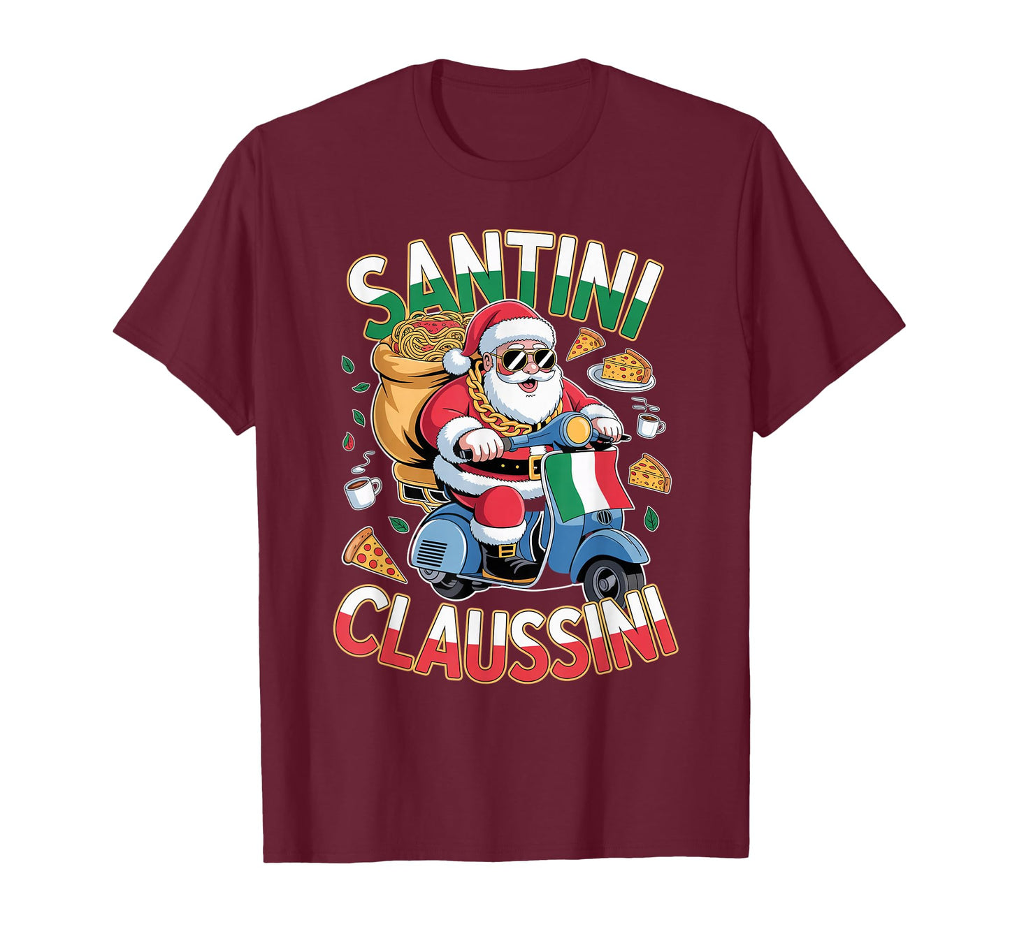 Italian Brainrot Christmas Santini Claussini Funny Santa T-Shirt