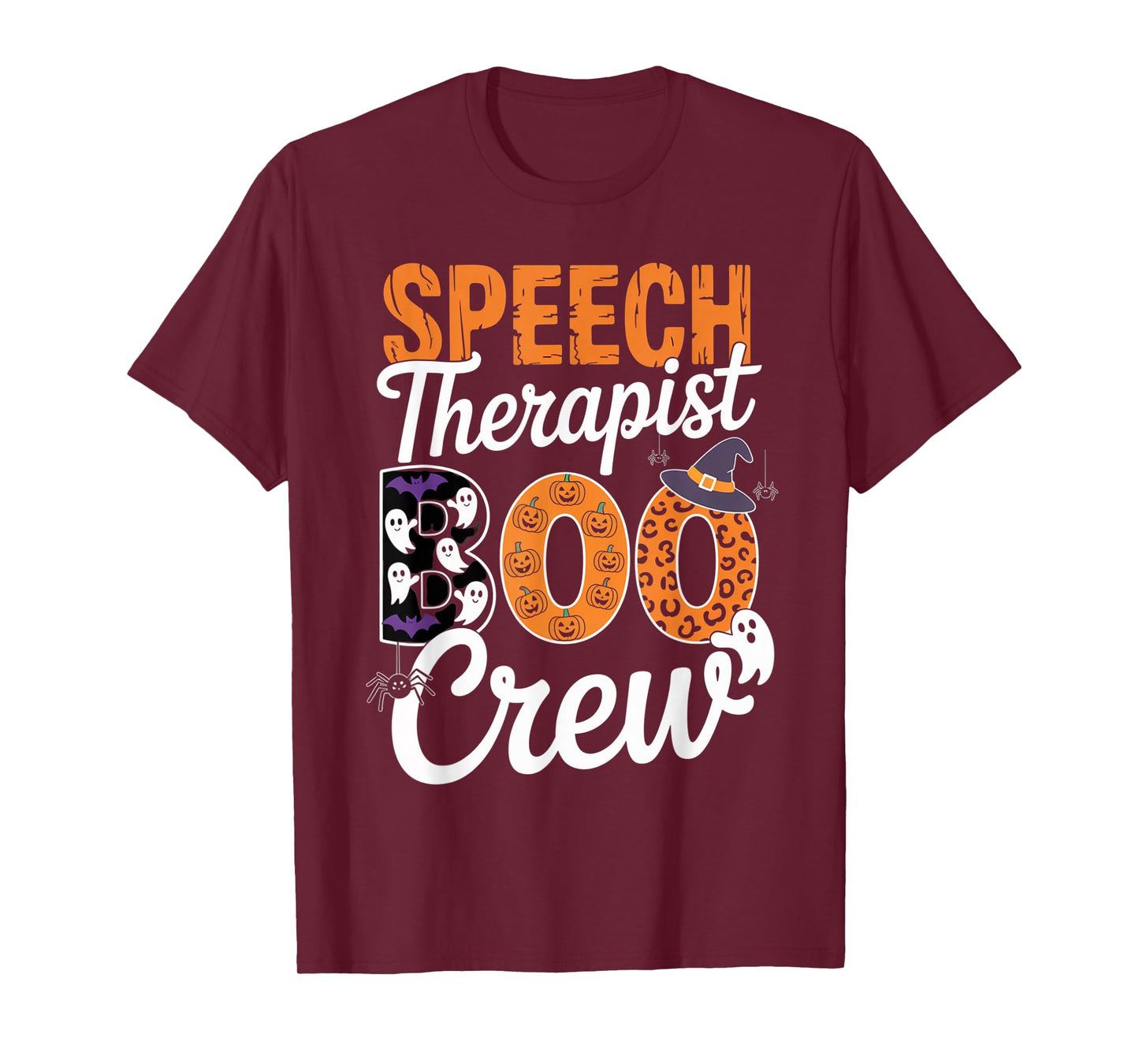 Speech Therapist Boo Crew Halloween Matching Spooky Outfit T-Shirt