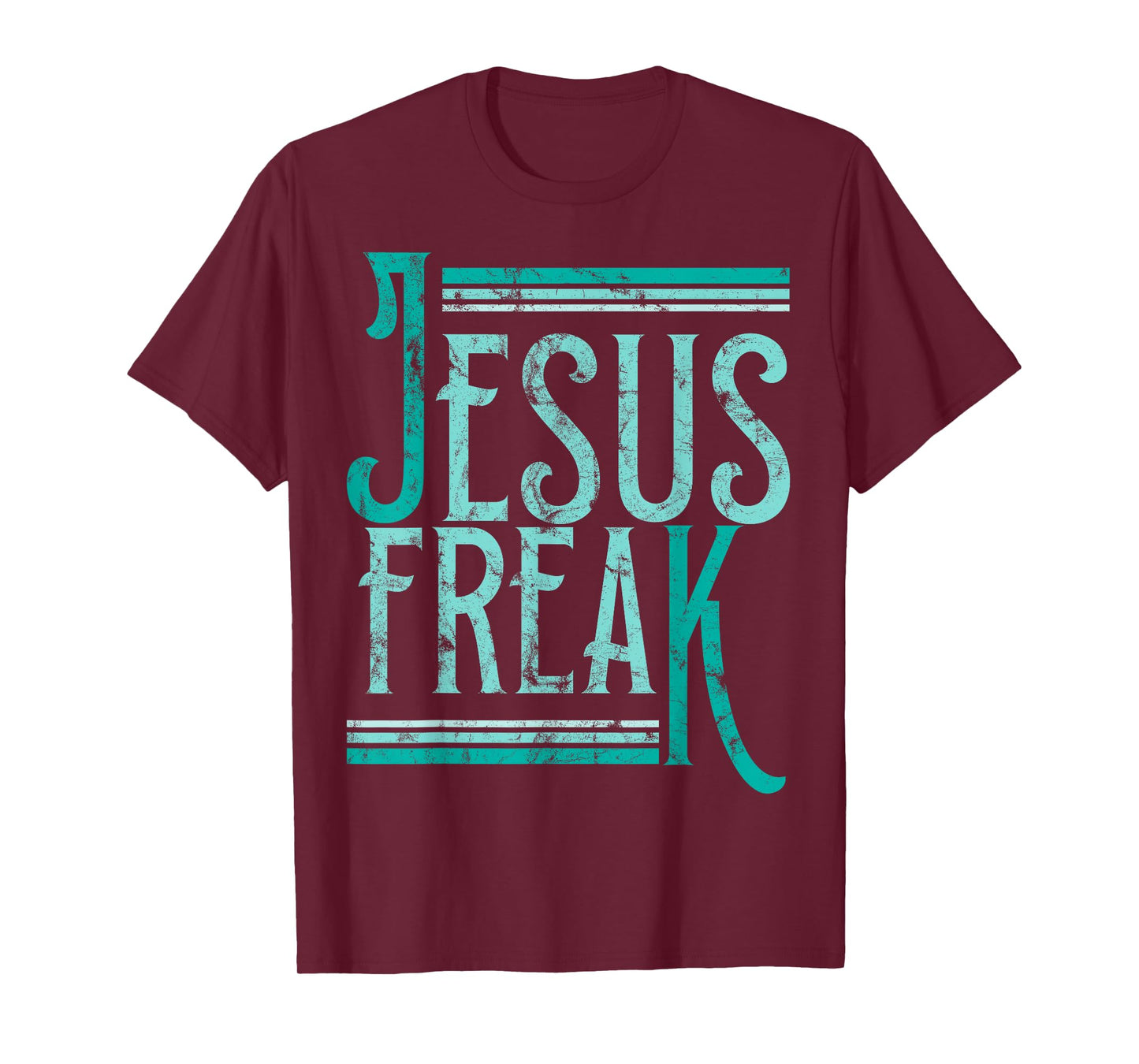 Christian Religious Bible Jesus Freak Distressed T-Shirt