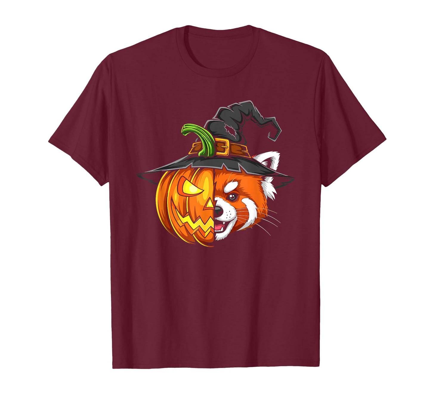 Red Panda Pumpkin Jack O Lantern Halloween Kids Mens Womens T-Shirt