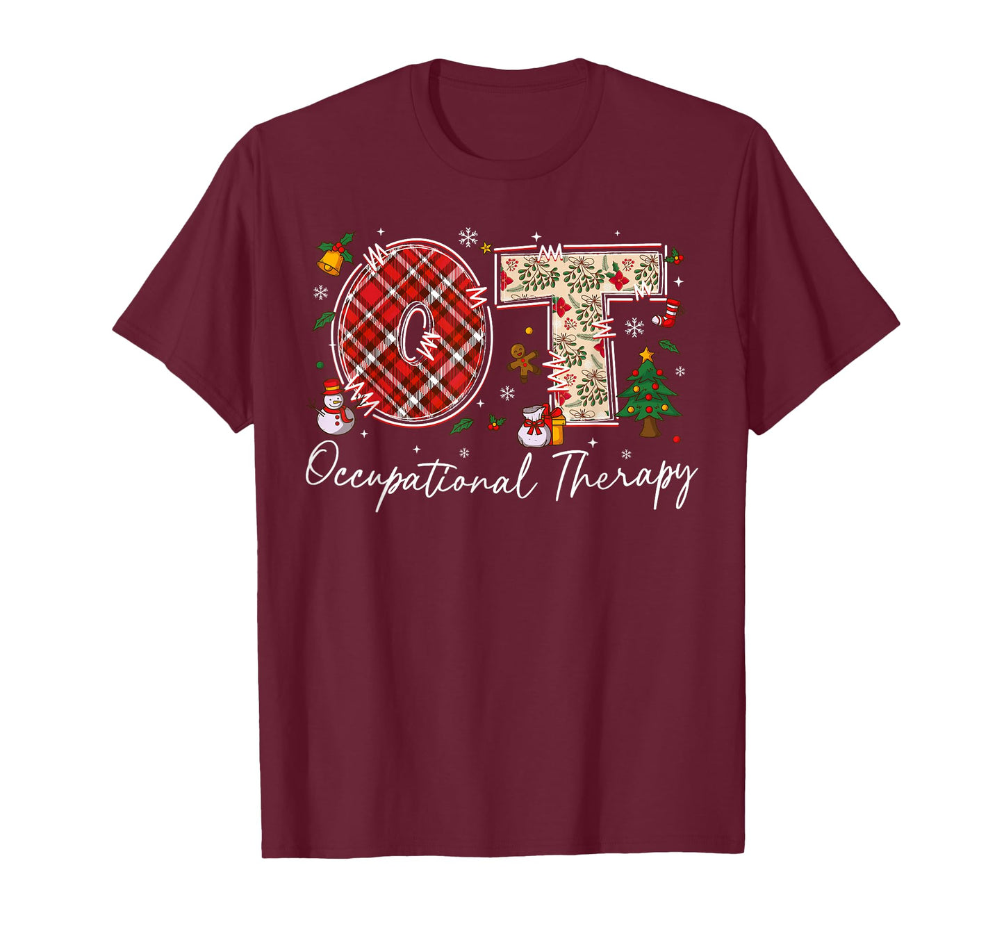 Retro OT Occupational Therapy Santa Christmas OT Squad T-Shirt
