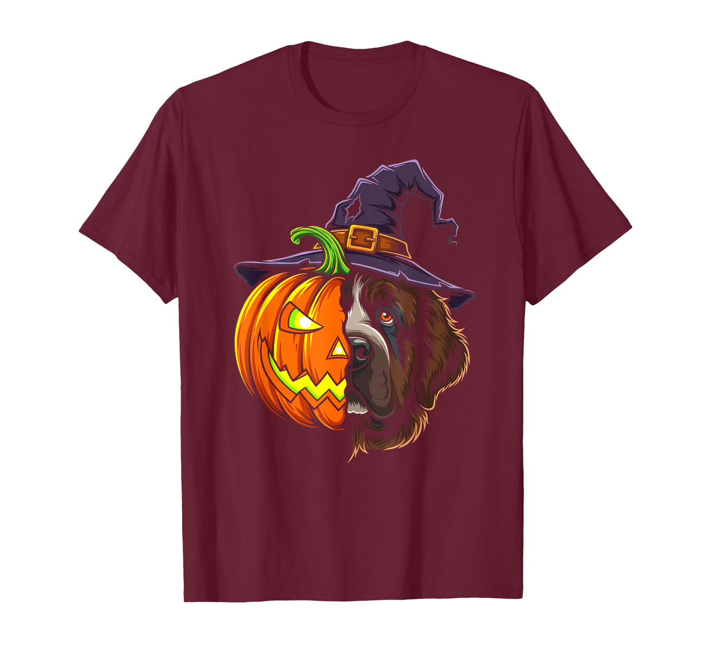 Newfoundland Pumpkin Jack O Lantern Halloween Mens Womens T-Shirt