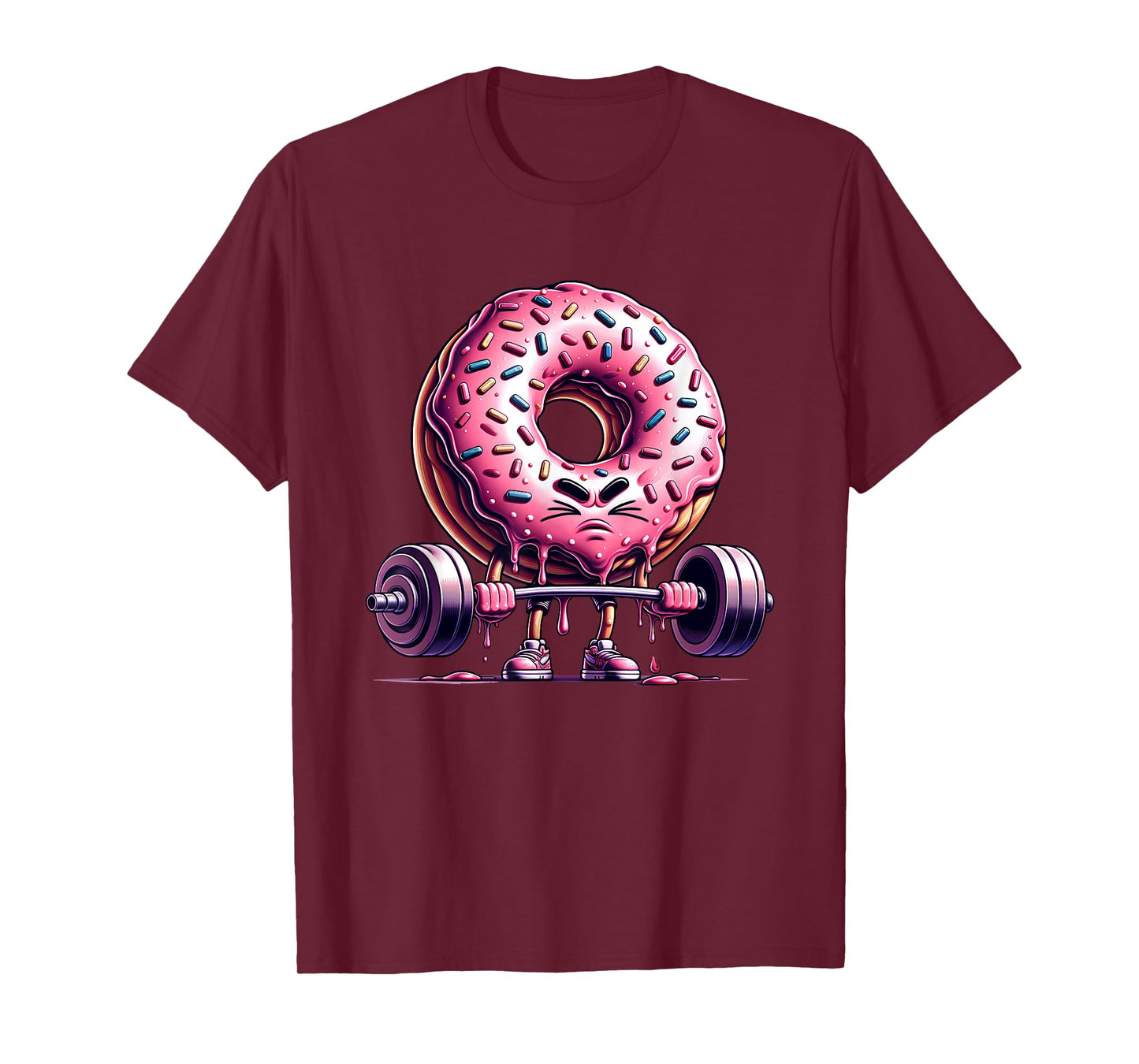 Donut Deadlift Weightlifing Funny Fitness Workout Gym Lover T-Shirt