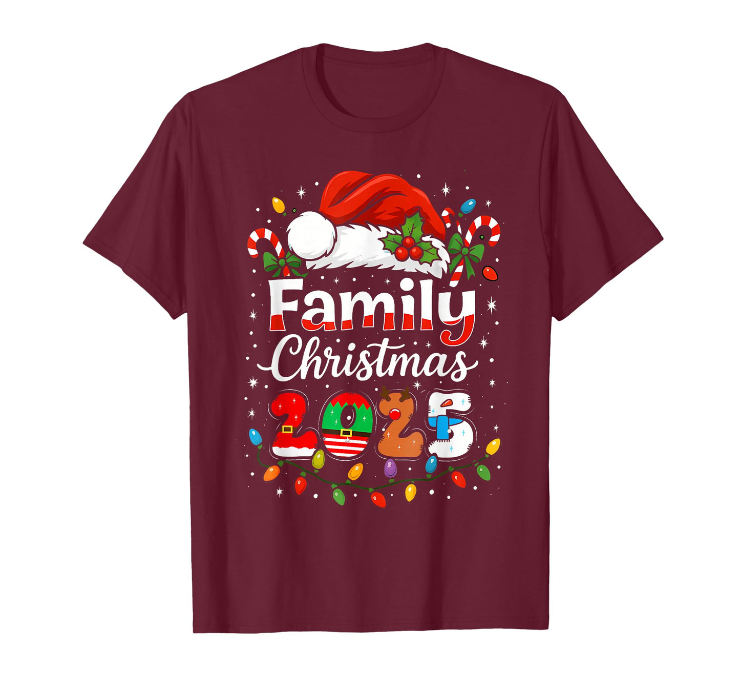 Family Christmas 2025 Matching Outfit Xmas Squad Santa T-Shirt