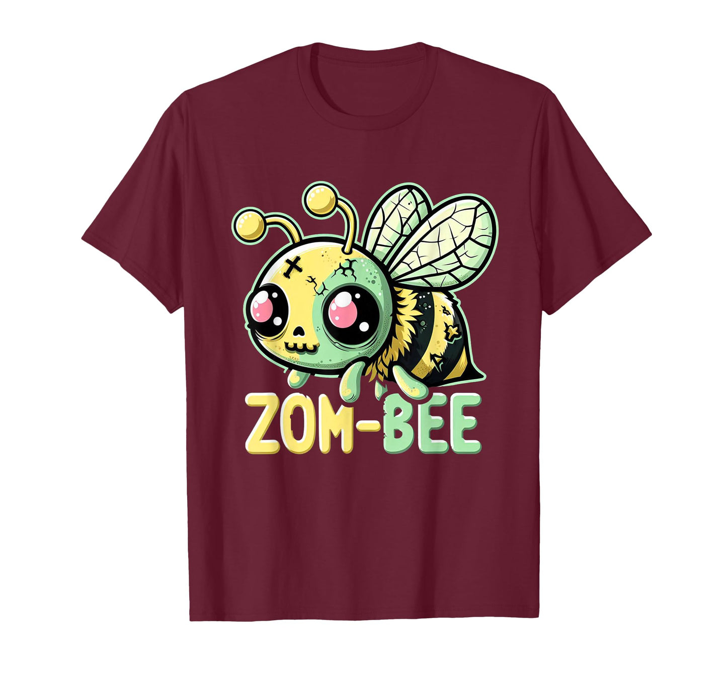 Zom-Bee Adorably Creepy Zombie Bee Cartoon Halloween T-Shirt