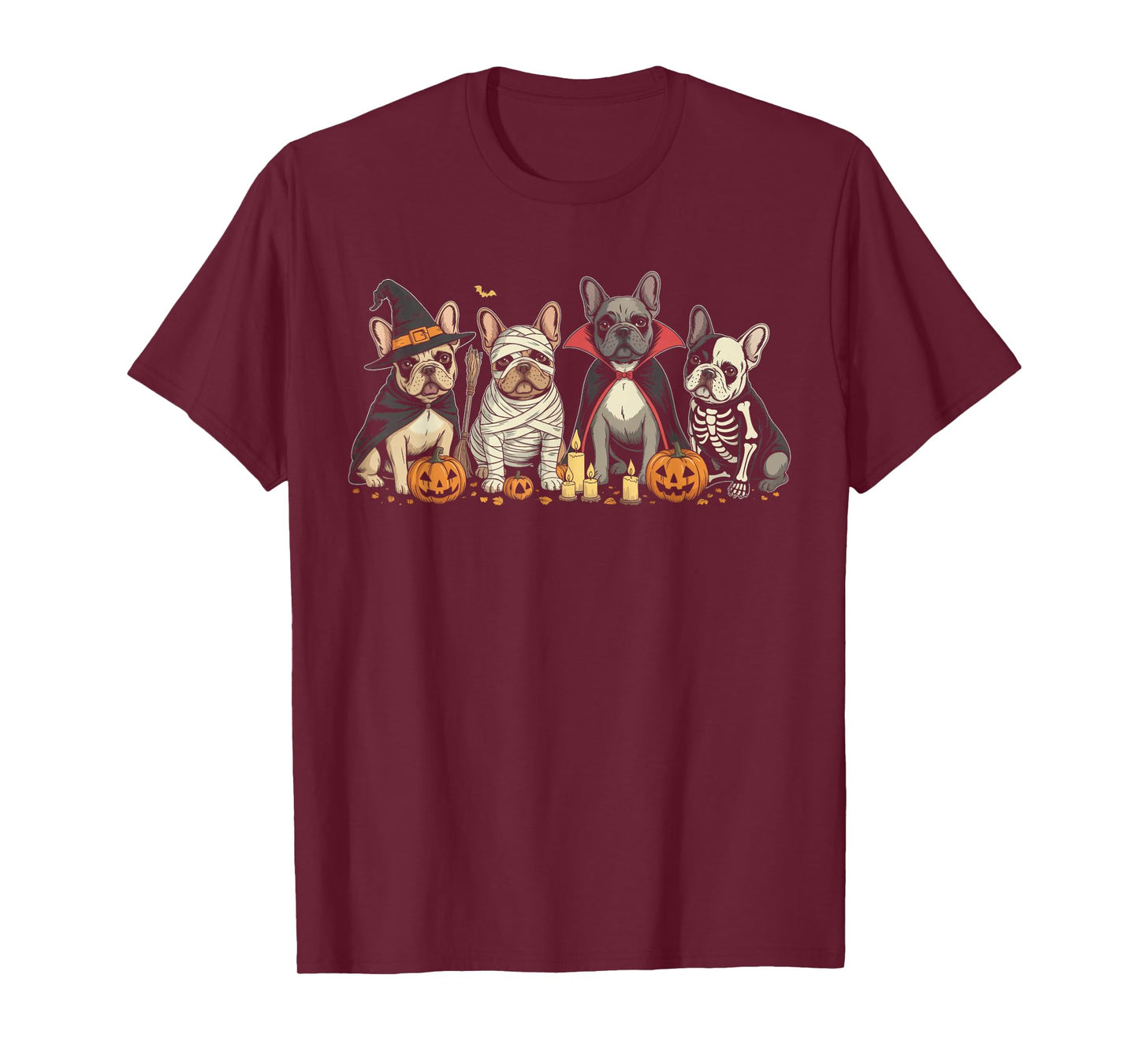 Funny French Bulldog Halloween Party Dogs Trick or Treat T-Shirt