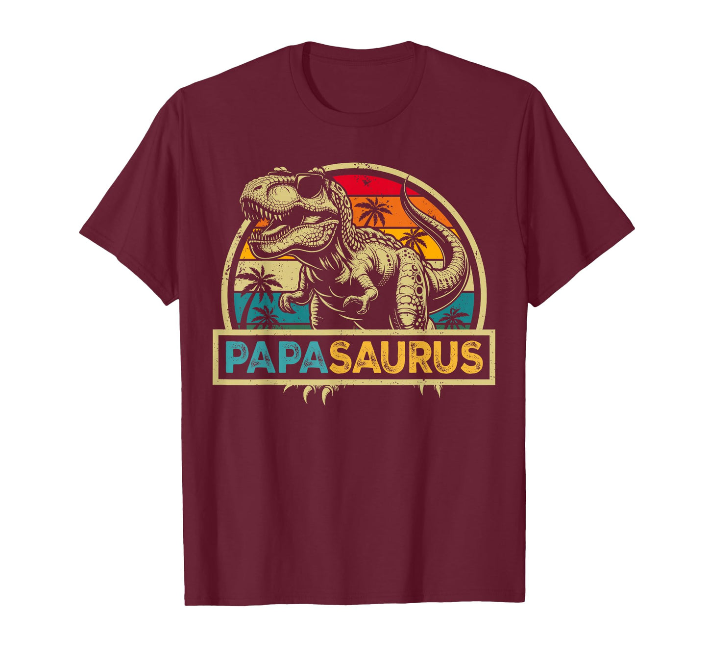 Papasaurus T Rex Dinosaur Papa Saurus Family Matching T-Shirt