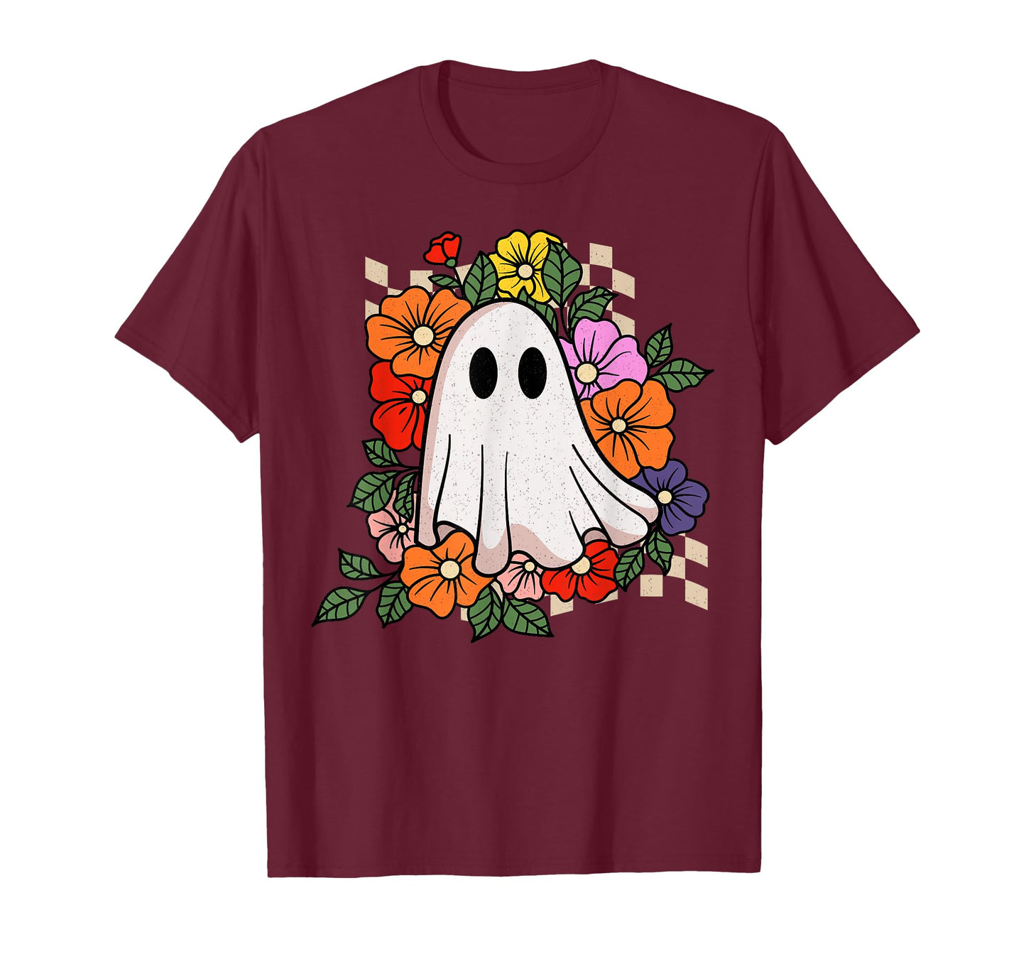 Ghost Aesthetic Flowers Halloween Costume Spooky Season T-Shirt