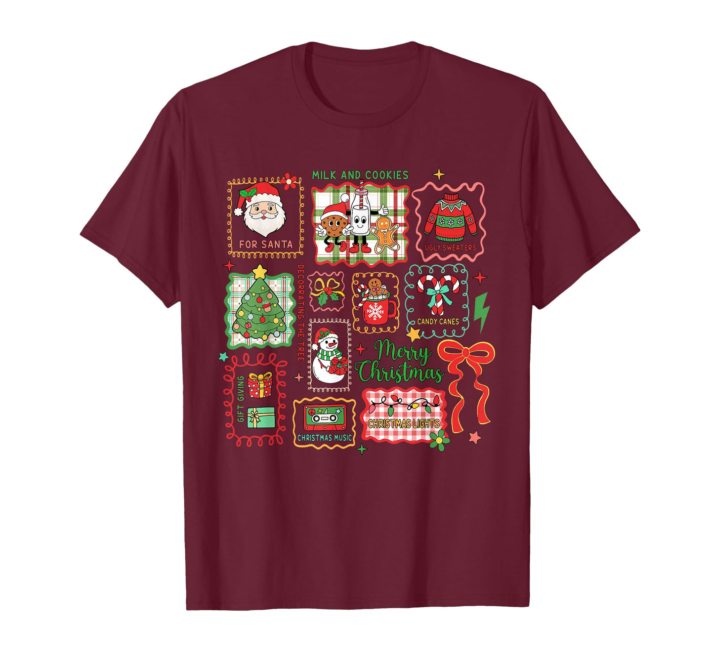 Merry Christmas Santa Christmas Tree Xmas Matching Family T-Shirt