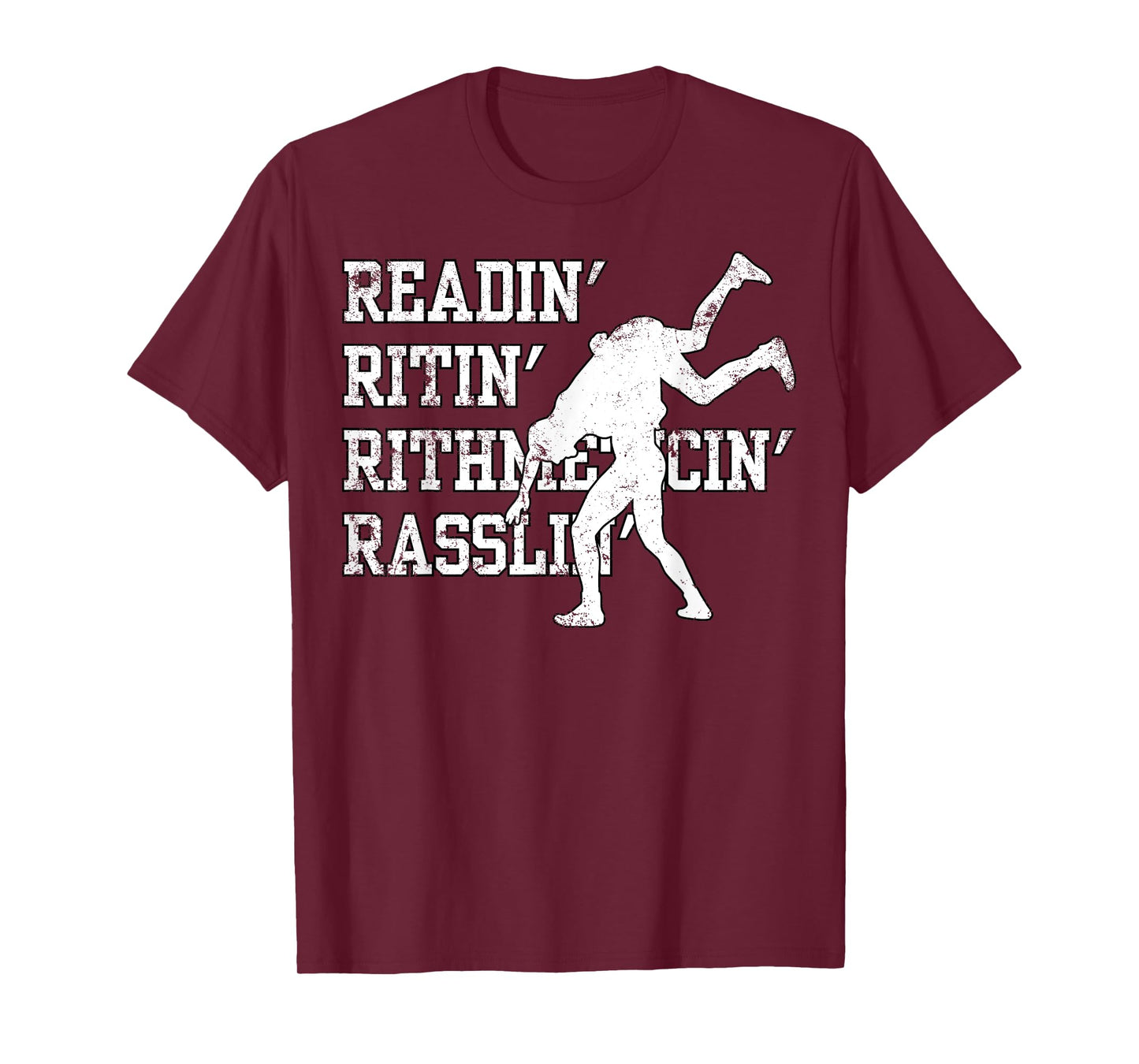 Funny Wrestling Funny Rassling Wrestler Love To Wrestle Gym T-Shirt
