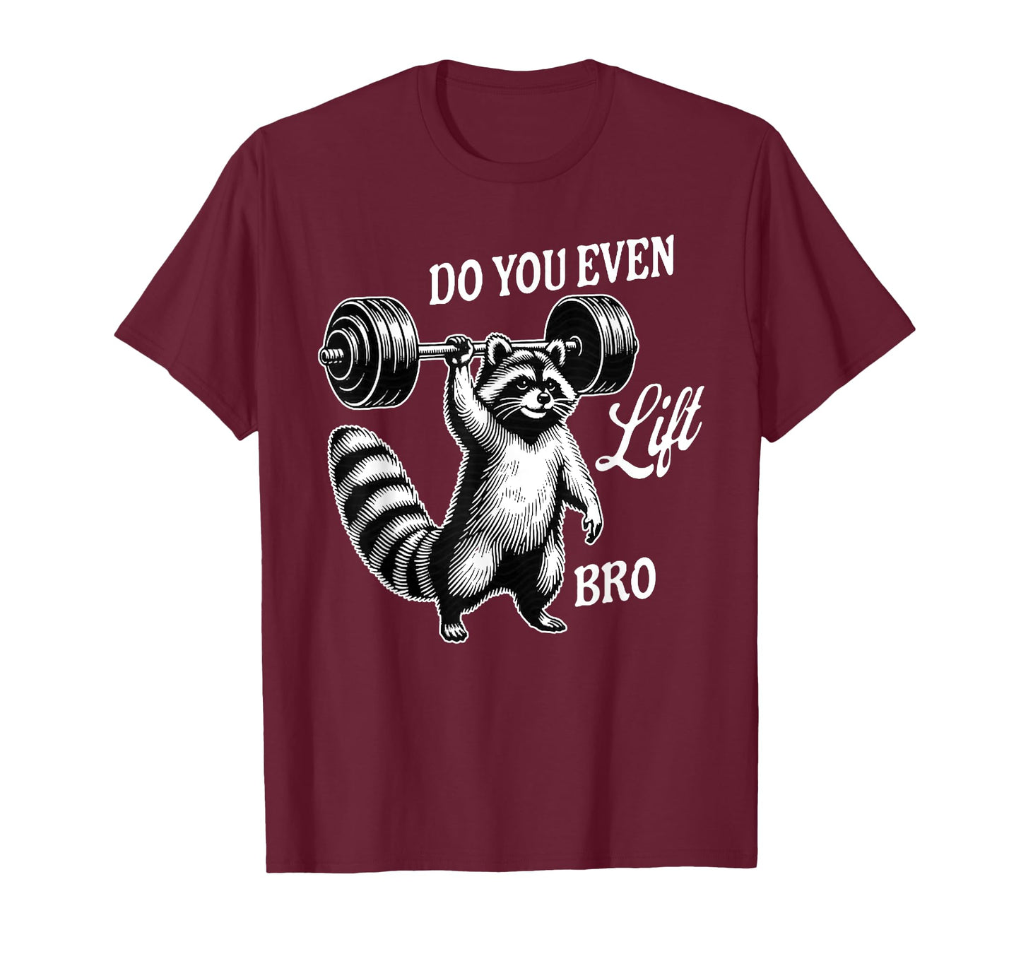 Urban Empyre Raccoon x Weightlifter x Bodybuilder Unisex-Adults T-Shirt, Black, Small, Short Sleeve, Sports, T-Shirt, Gym Themed