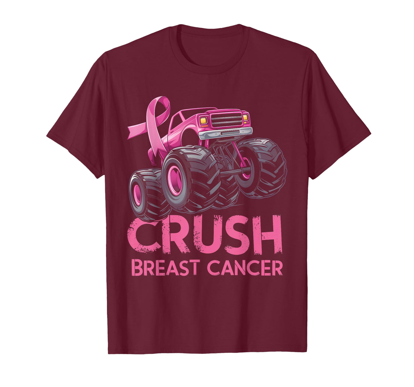 Crush Breast Cancer Awareness Truck pink for kids T-Shirt