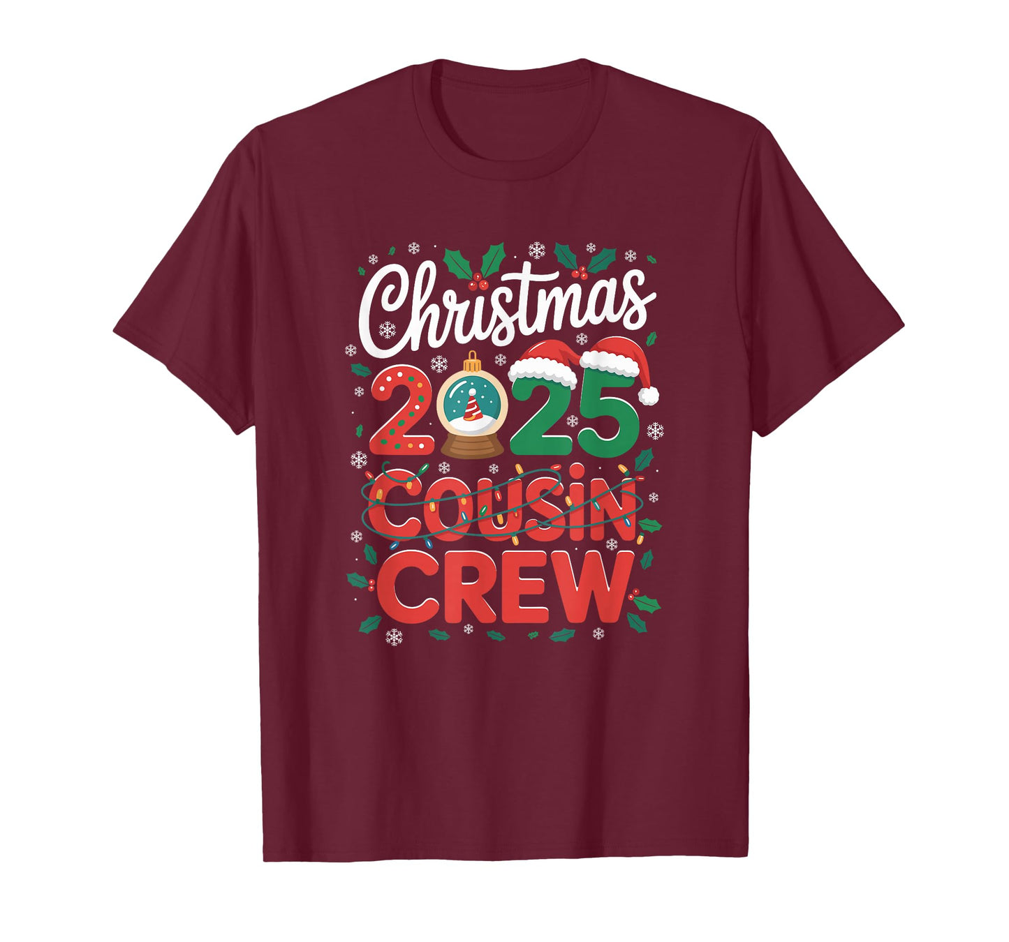Cousin Crew Christmas 2025 Family Matching Xmas T-Shirt