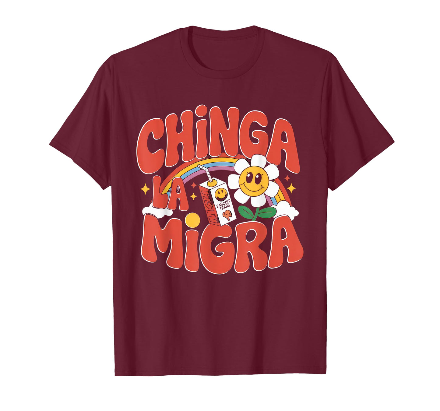 Chinga La Migra Tshirt Men Women 8645 Abolish Ice Retro T-Shirt