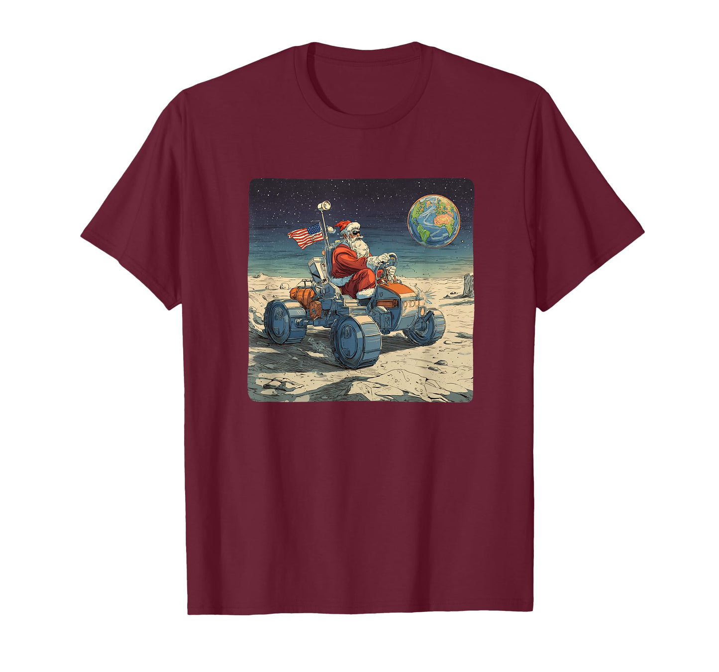 Xmas Vehicle Costume for Moon and Santa Claus Lovers T-Shirt
