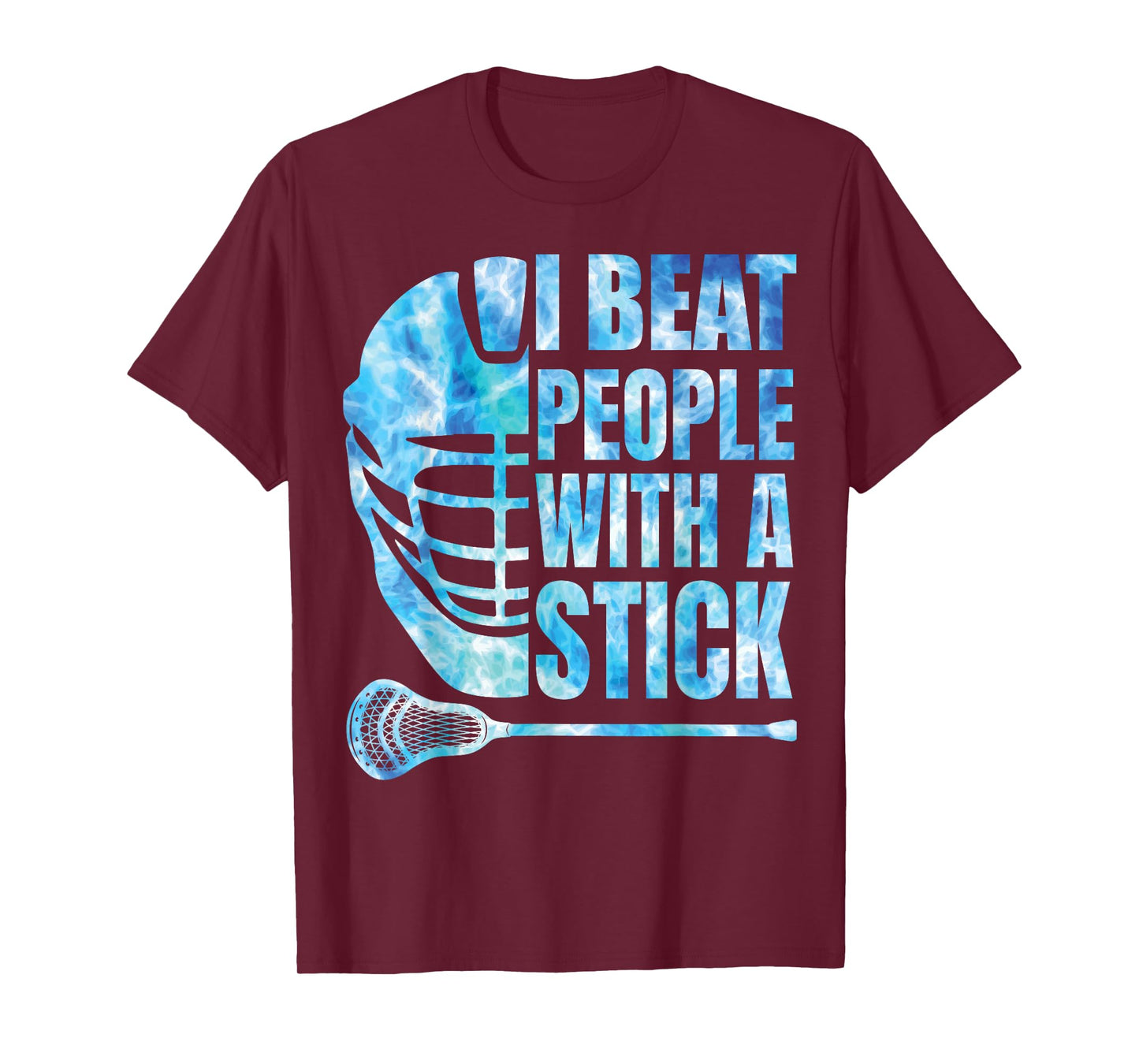 Lacrosse-Shirt Lax Men Player Beat People With A Stick Boys T-Shirt