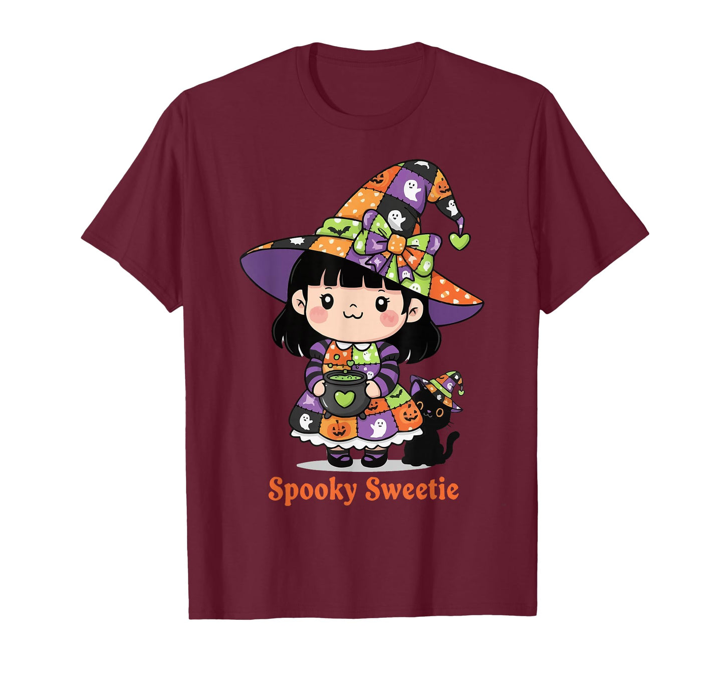 Halloween Patchwork Spooky Sweetie Vibe T-Shirt