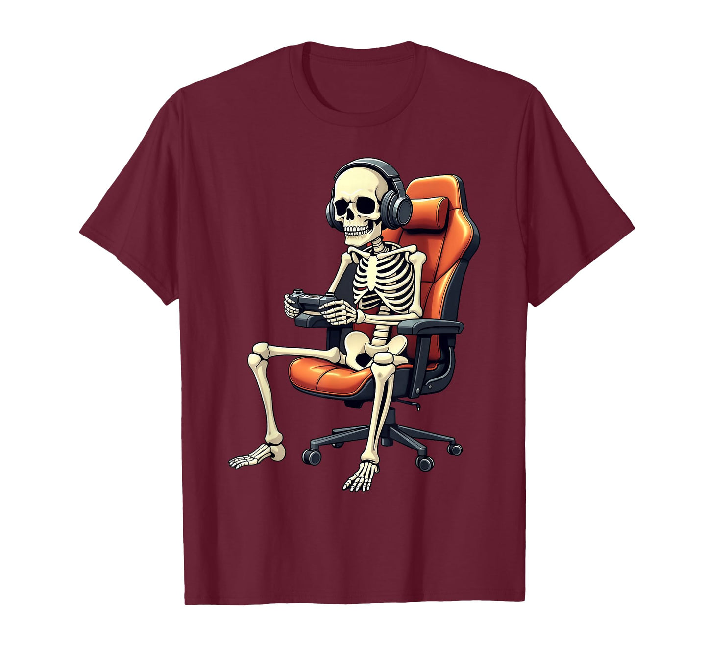 Halloween Skeleton Gamer Video Gaming Boys Girls Men Women T-Shirt