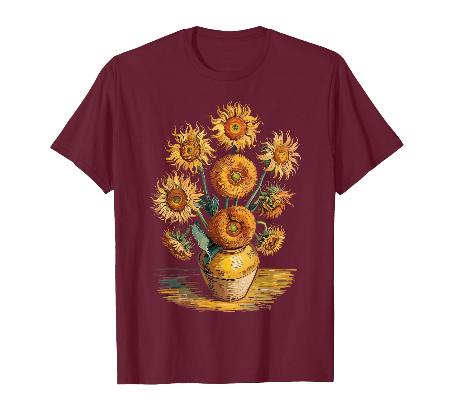 Van Gogh Sunflowers Art Vintage Yellow Flowers Painting T-Shirt