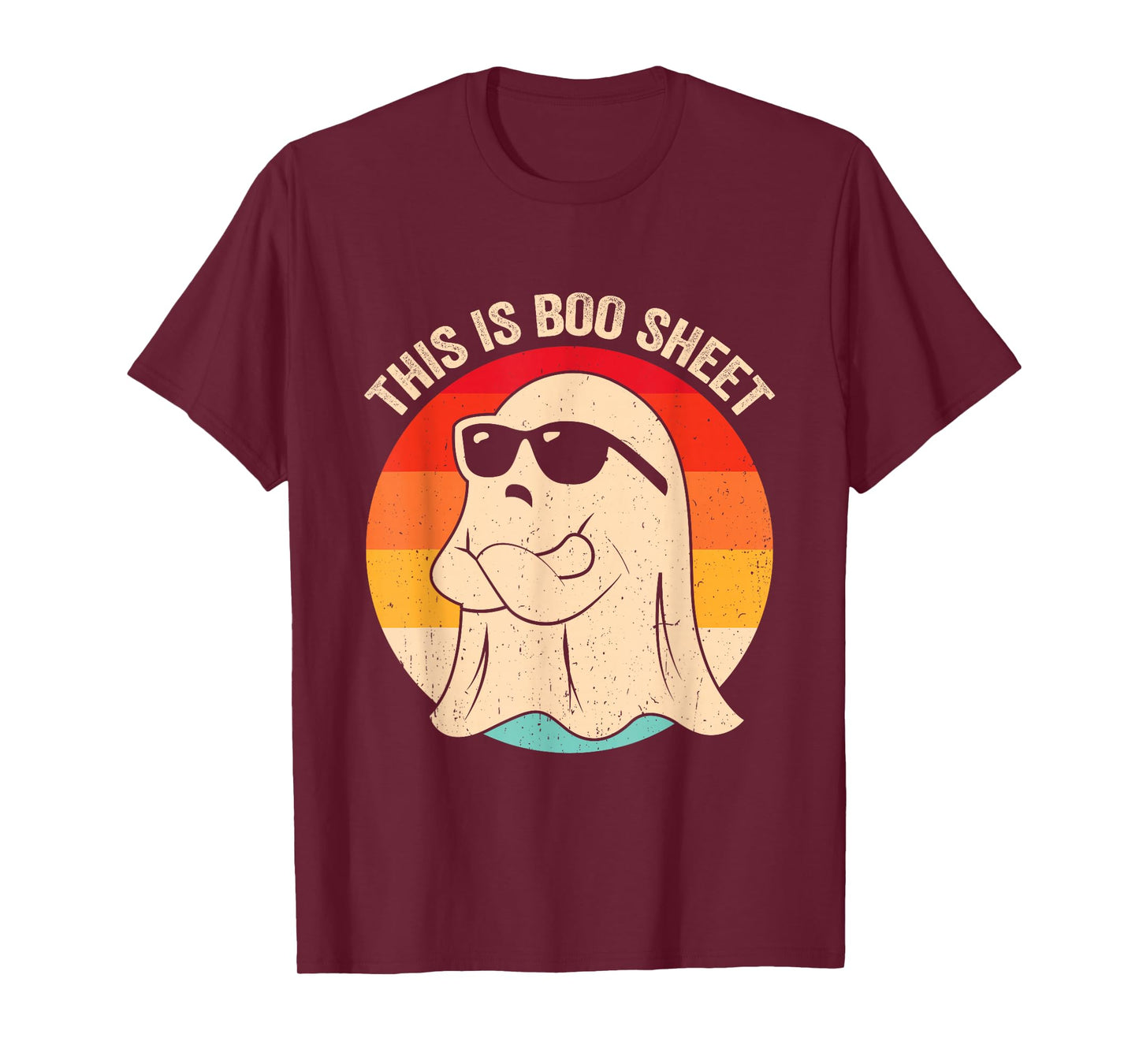 This is Boo Sheet Ghost Retro Halloween Costume Men Women T-Shirt