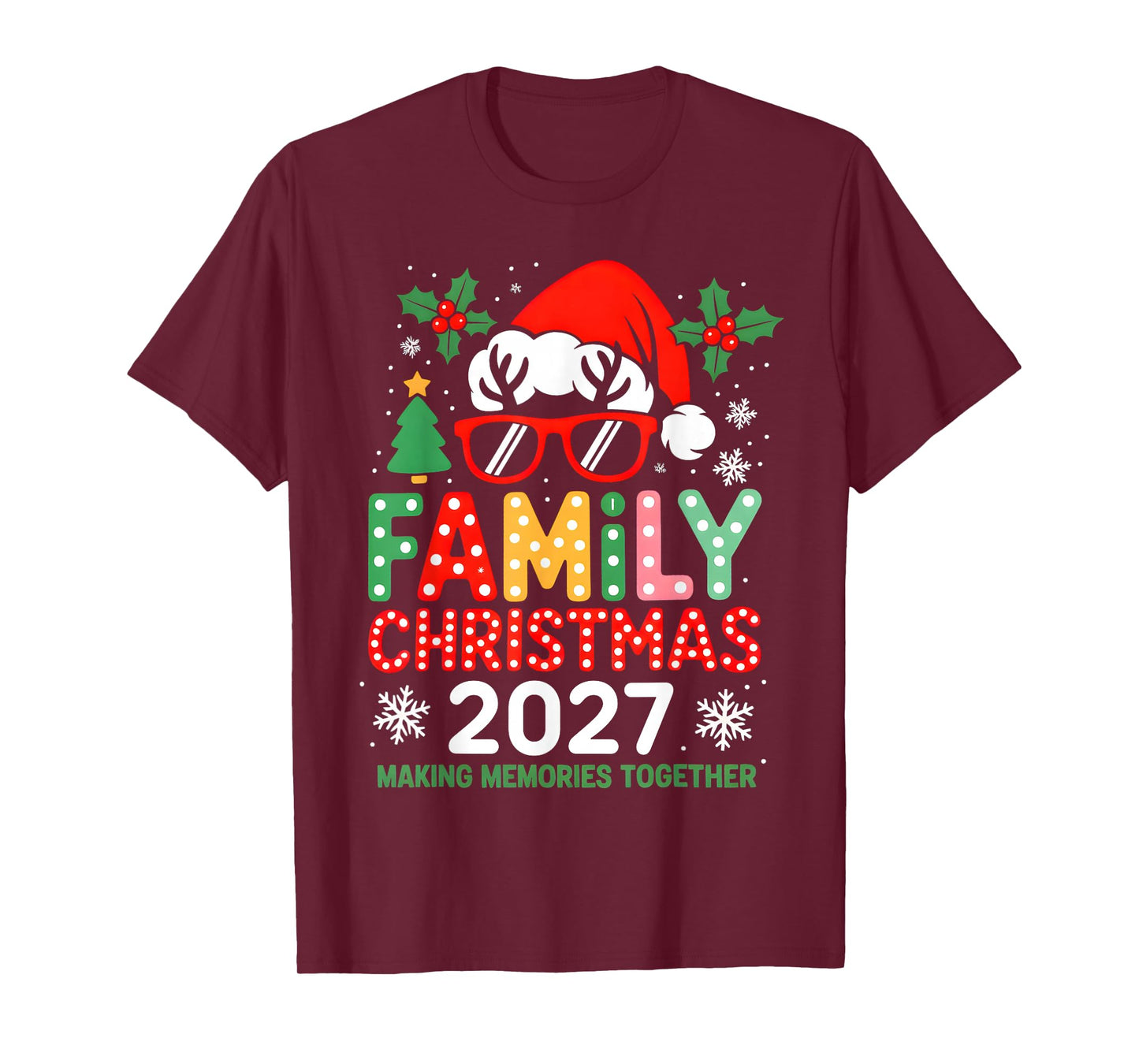 Family Christmas 2027 Christmas Squad Xmas Matching Pajamas T-Shirt