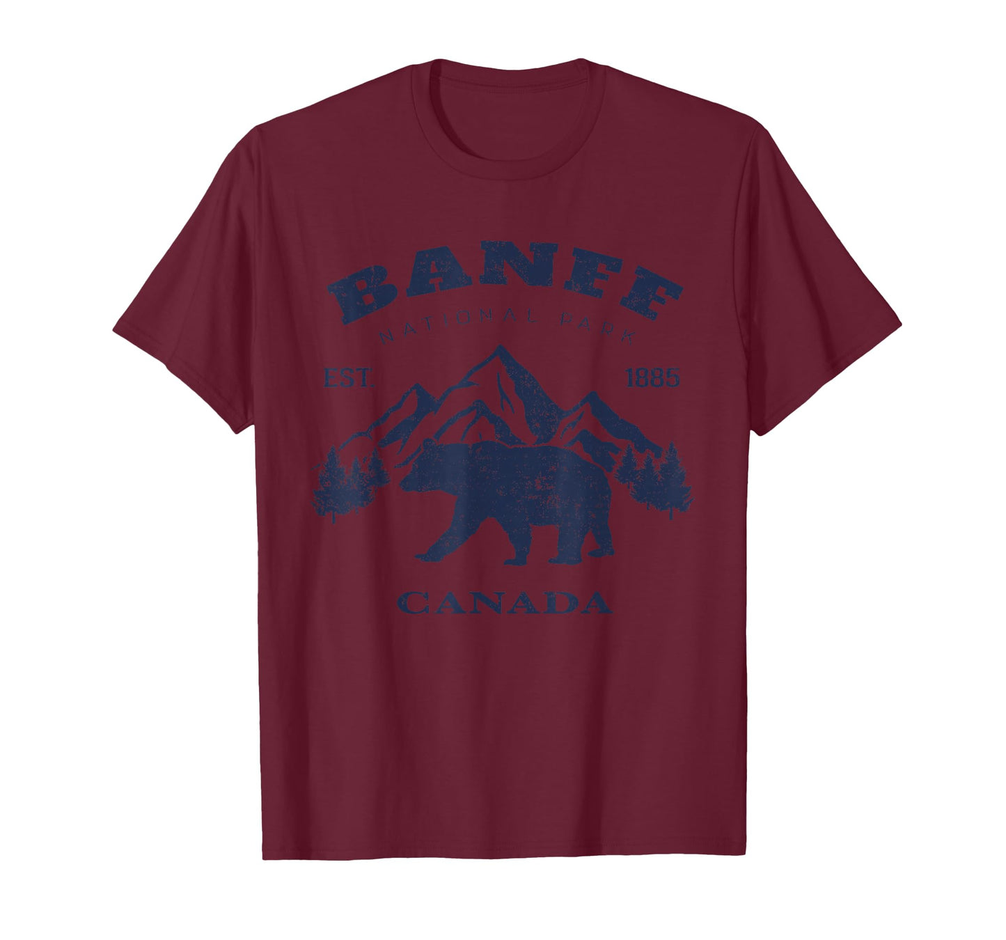 Vintage Banff National Park Canada Souvenir Hiking Camping T-Shirt