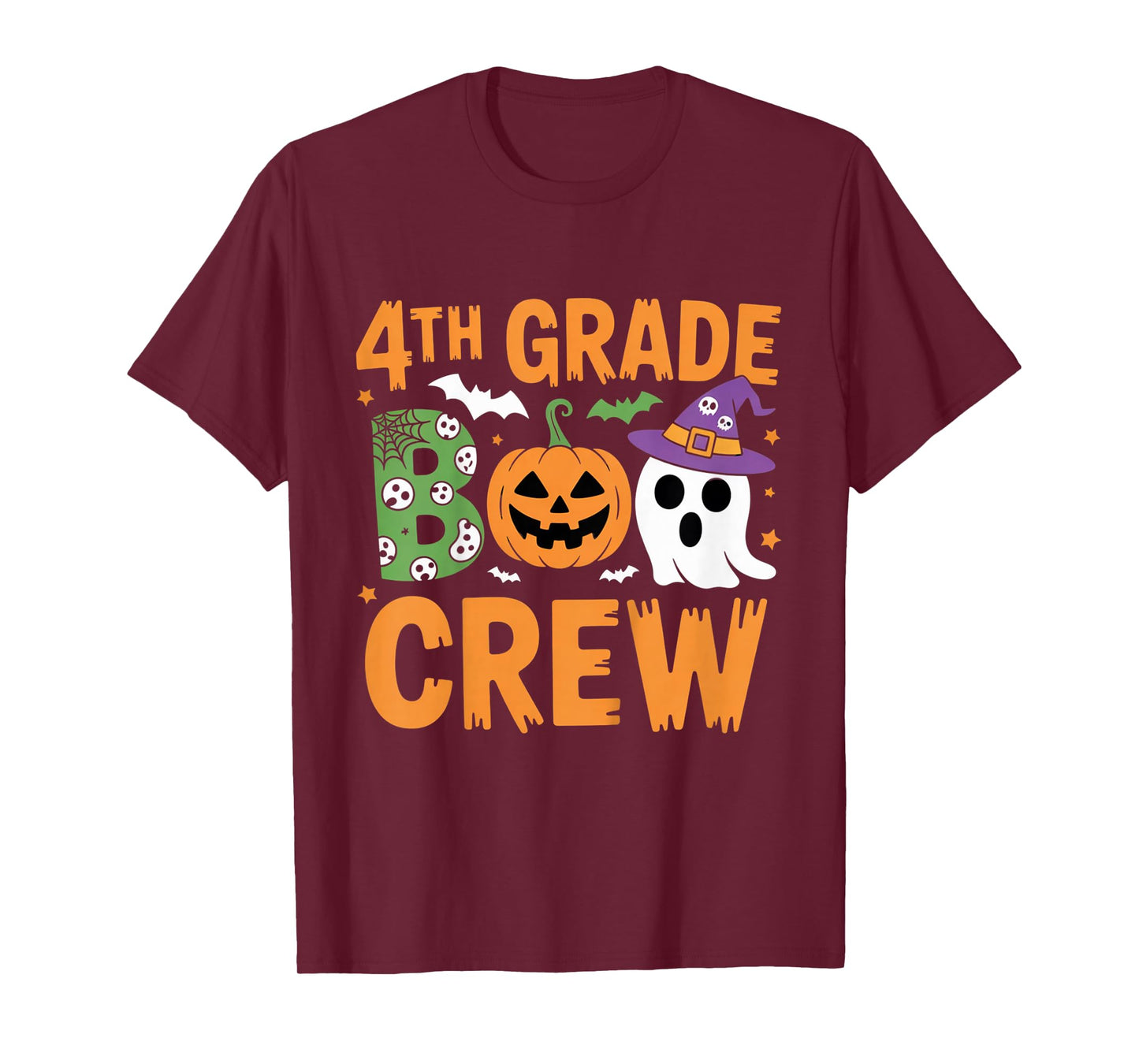 4th Grade Boo Crew Halloween Classroom Outfit Teachers Kids T-Shirt