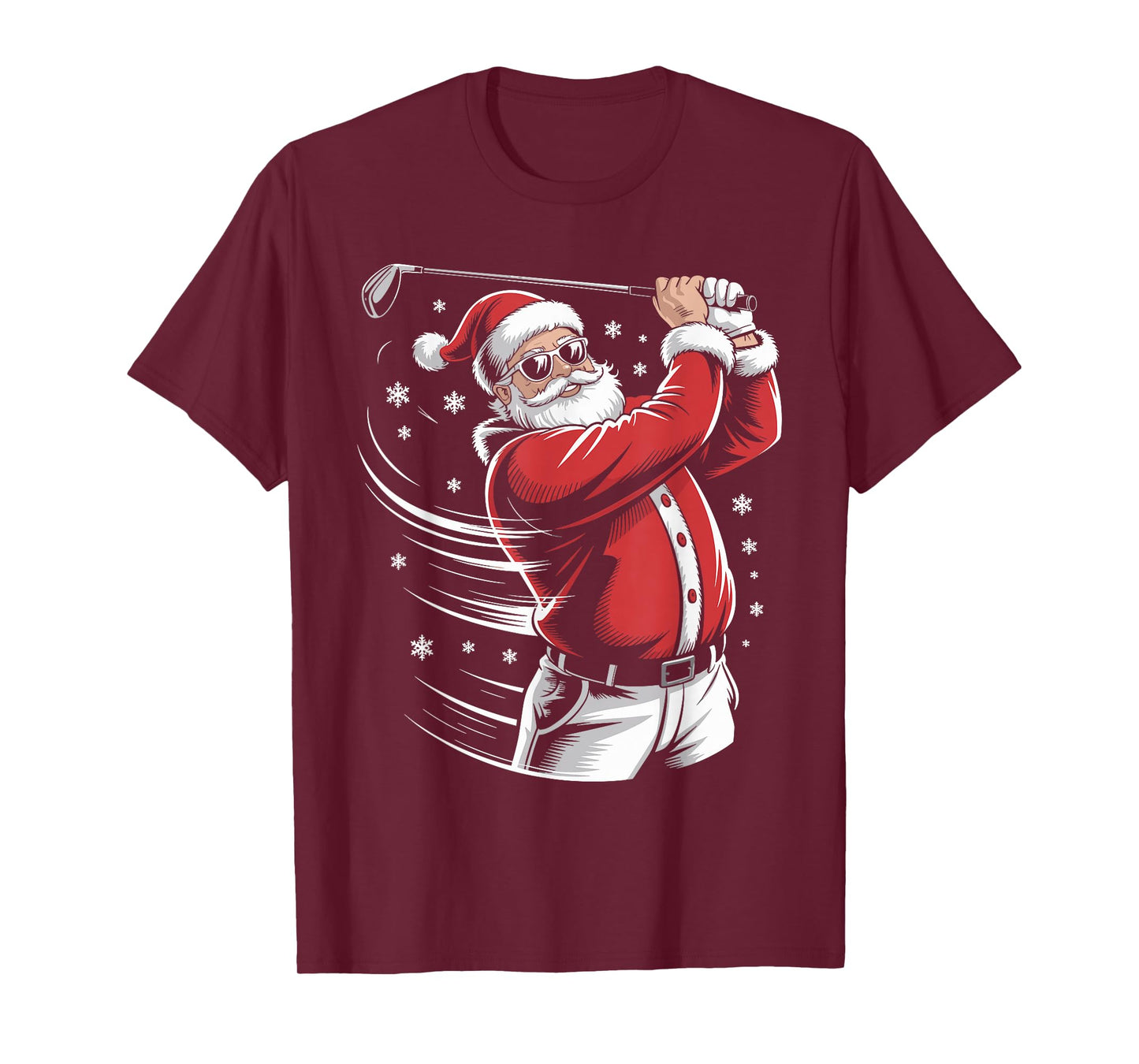 Santa Claus Golf Player Christmas Golfer Xmas Golfing T-Shirt