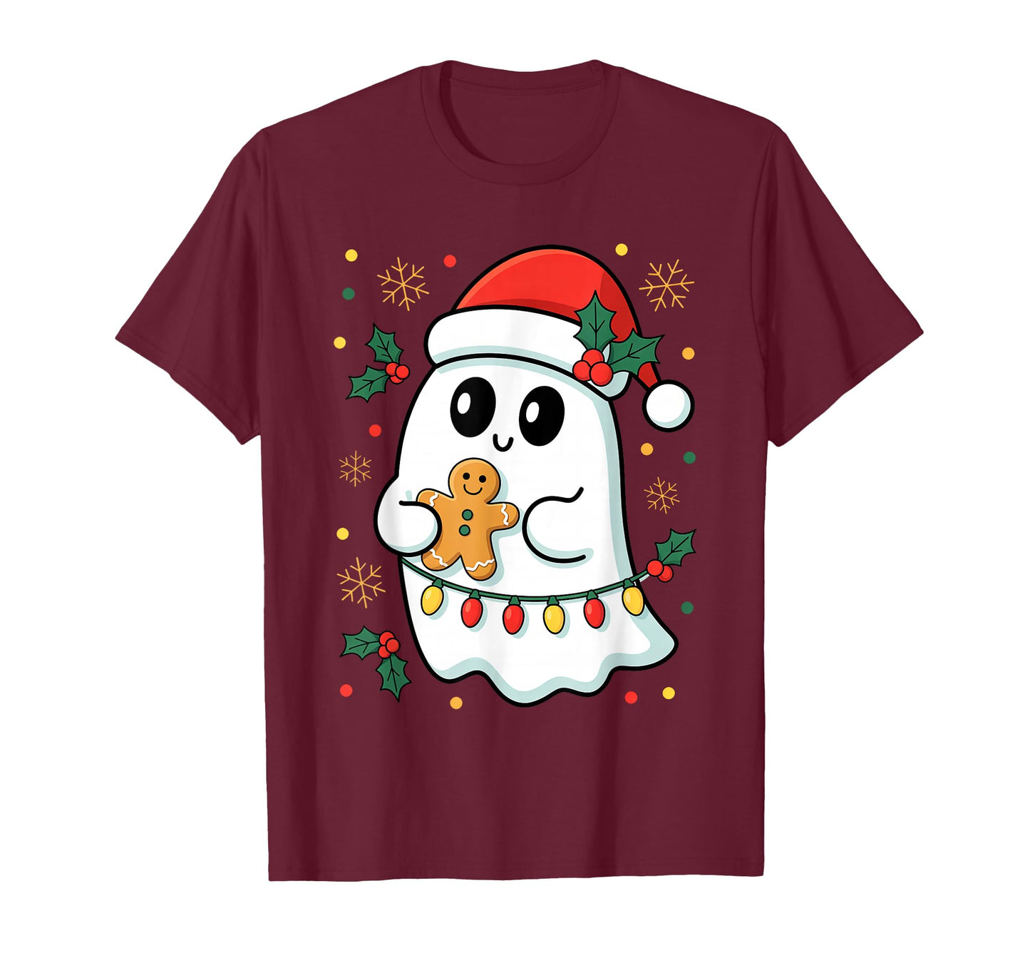 Ghost Christmas Santa Spooky Christmas Ghost Santa Christmas T-Shirt