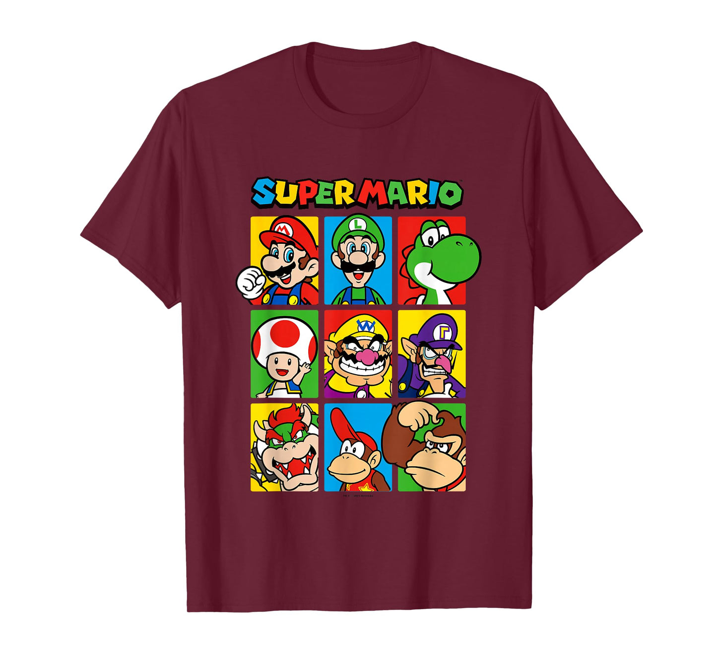 Super Mario Classic Big Character Box Up Portraits T-Shirt