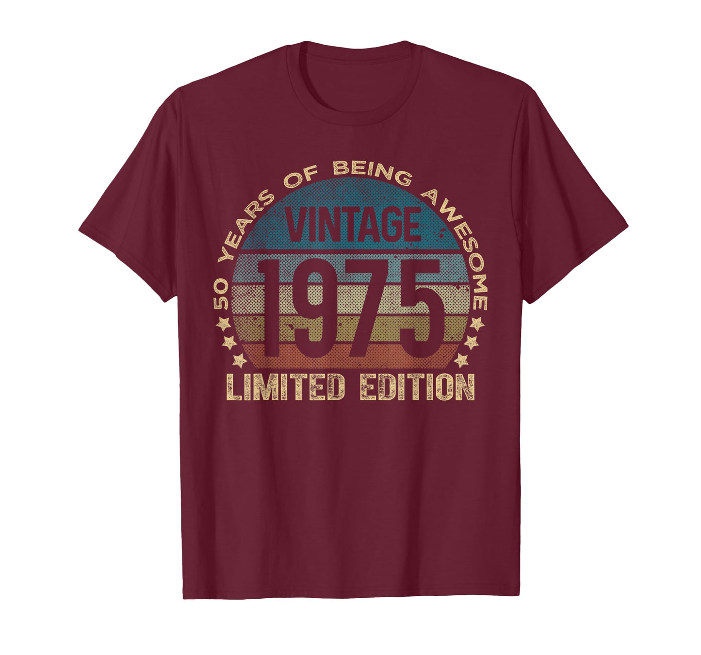 50 Year Old Gifts Vintage 1975 Limited Edition 50th Birthday T-Shirt