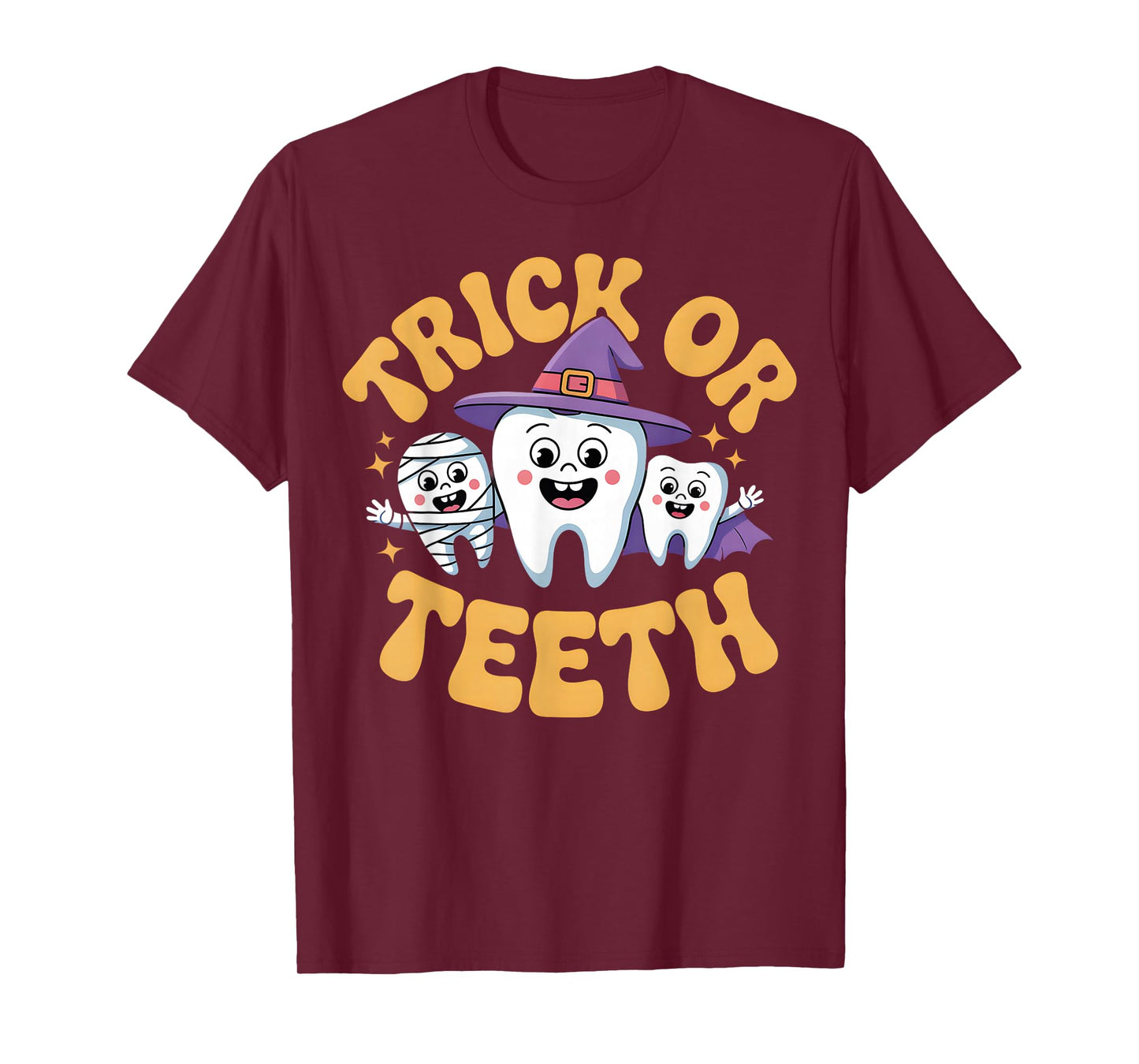 Trick or Teeth Cute Funny Dental Halloween Costume T-Shirt