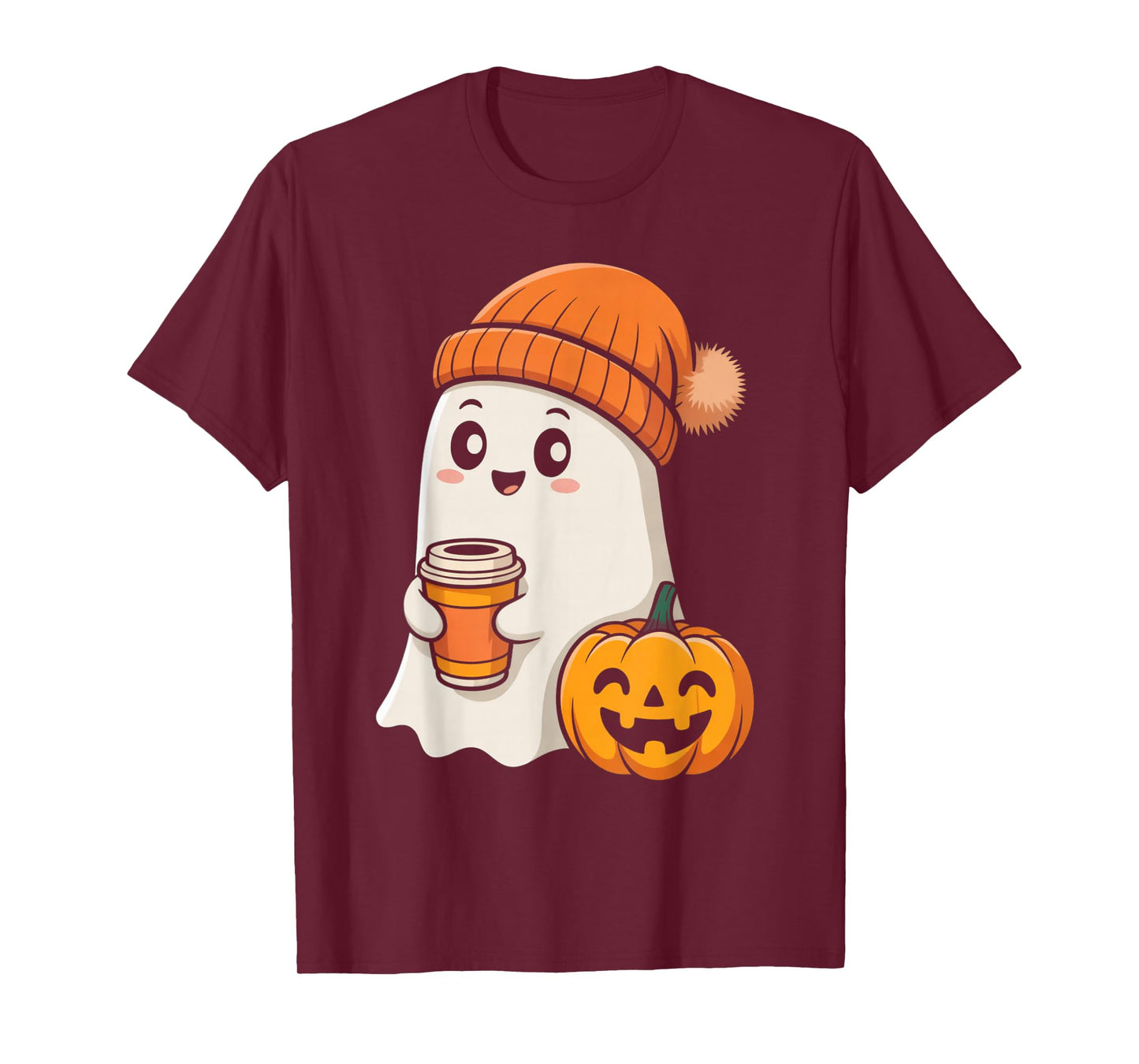 Halloween Costume Ghost Drinking Pumpkin Men Women Gifts T-Shirt