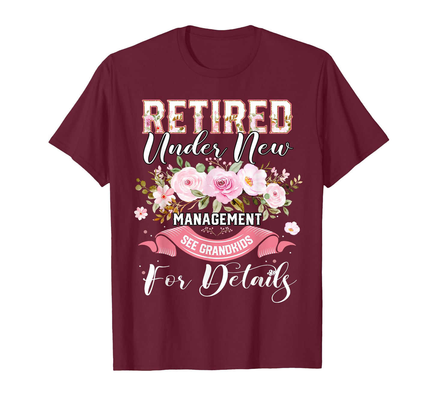 Retired 2025 Funny Retirement Floral For Women 2025 T-Shirt