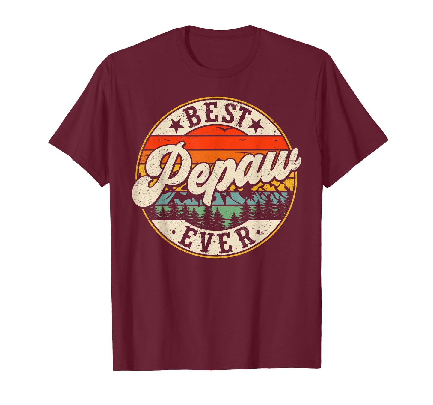 Vintage Best Pepaw Ever Father's Day Grandpa Men T-Shirt