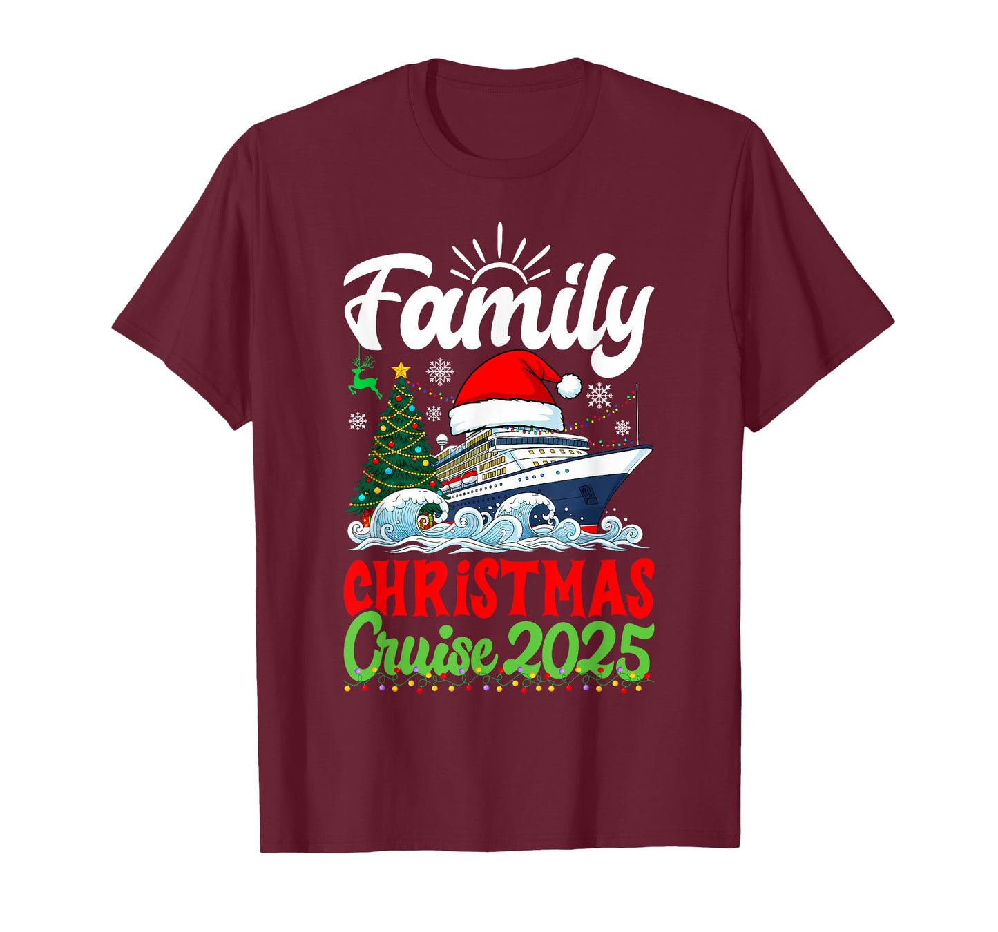 Family Christmas Cruise Holiday 2025 Matching Family Cruise T-Shirt