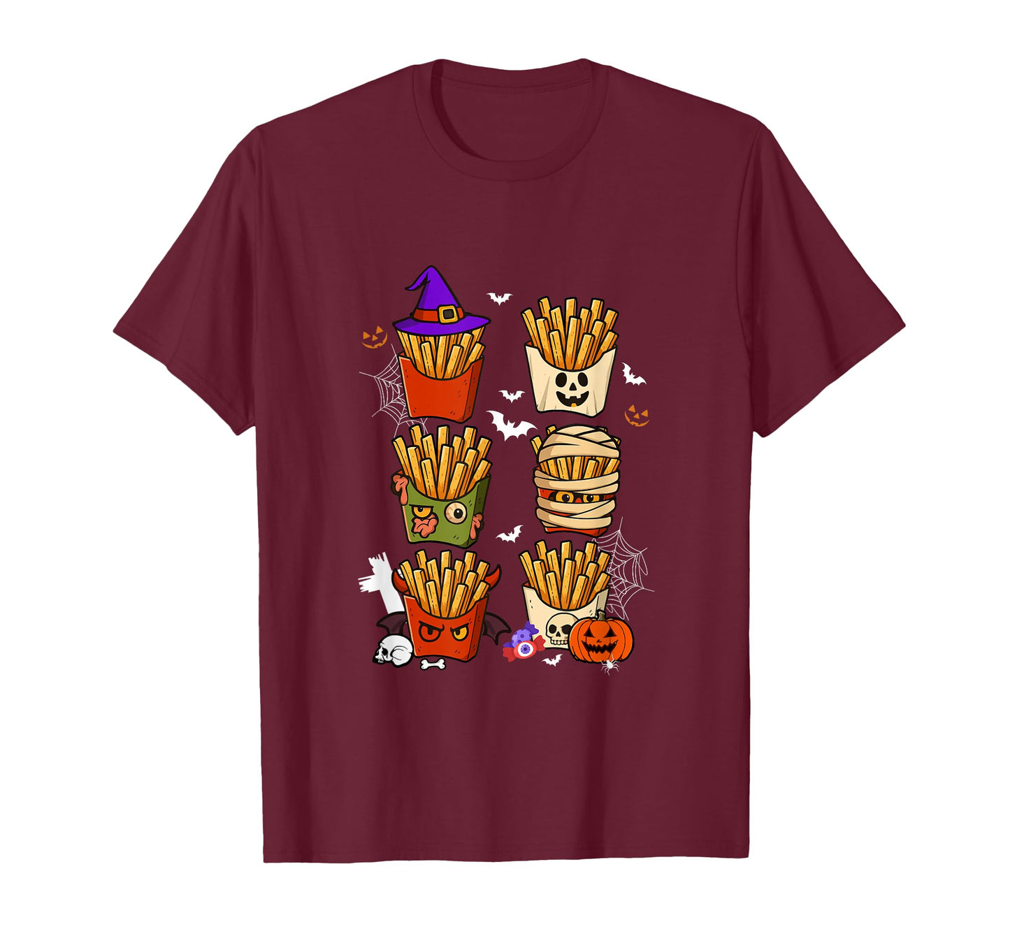 Horror French Fries Collection Boo Witch Zombie Halloween T-Shirt