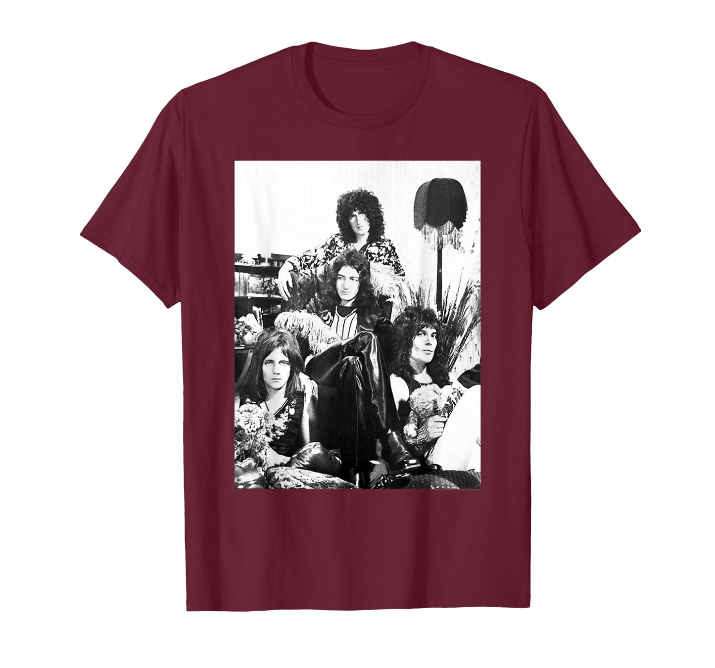 Queen Official Lampshade Promo B&W Vintage Photo T-Shirt
