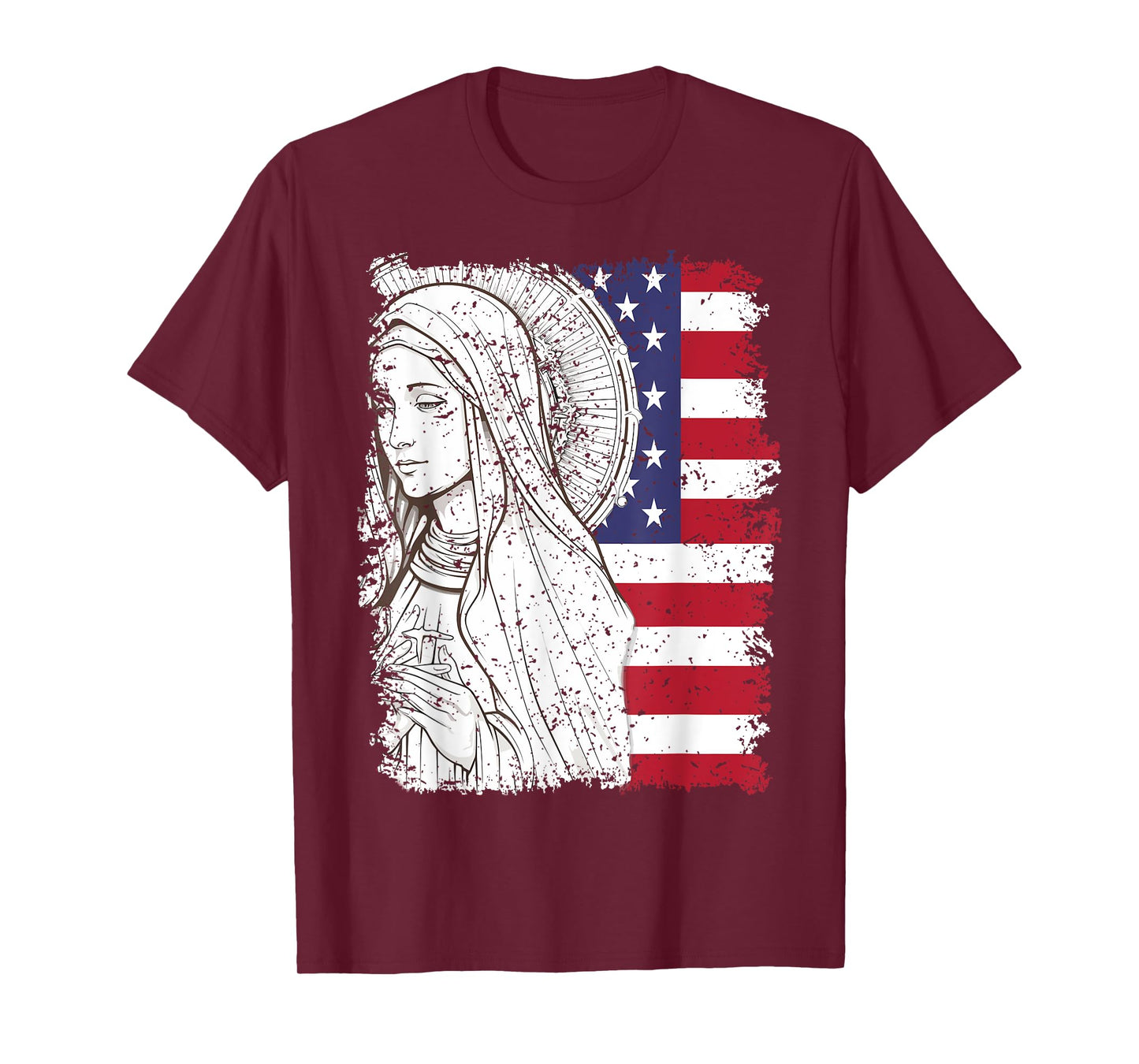 Our Lady of Fatima USA Flag T-Shirt