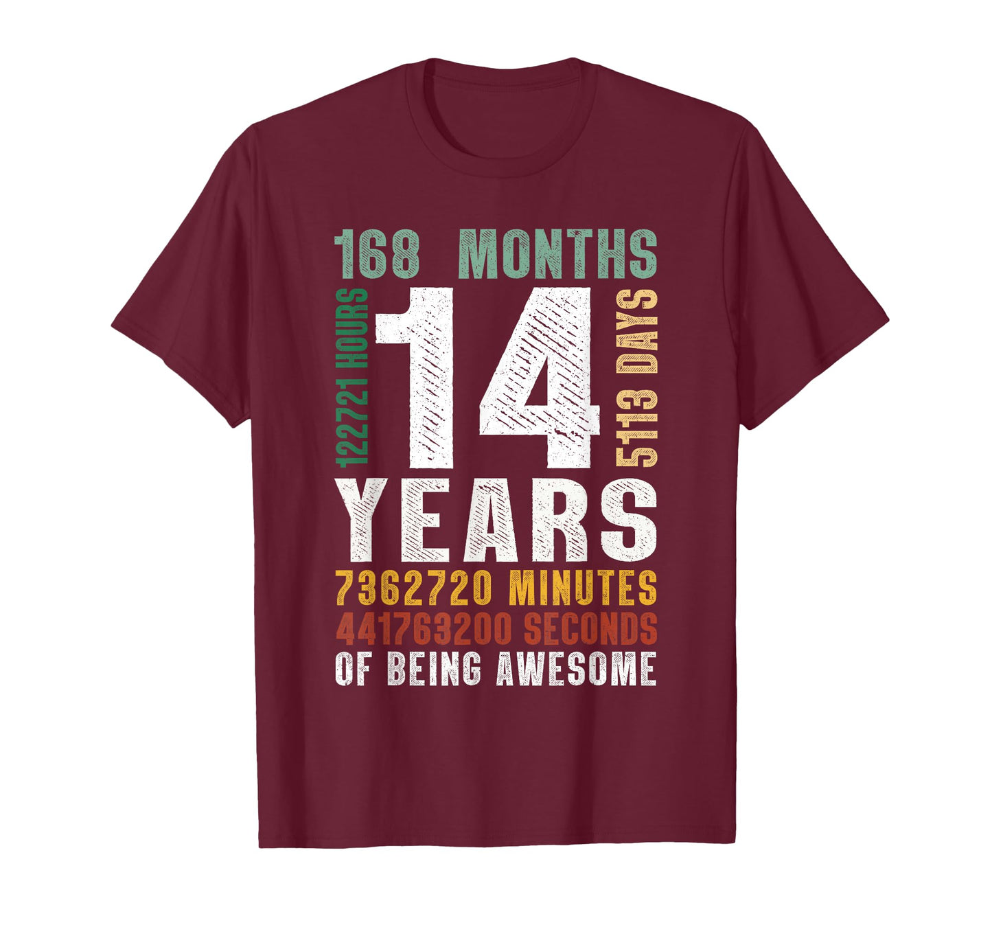 14 Year Old BDay Decorations Boy 14yr Retro 14th Birthday T-Shirt