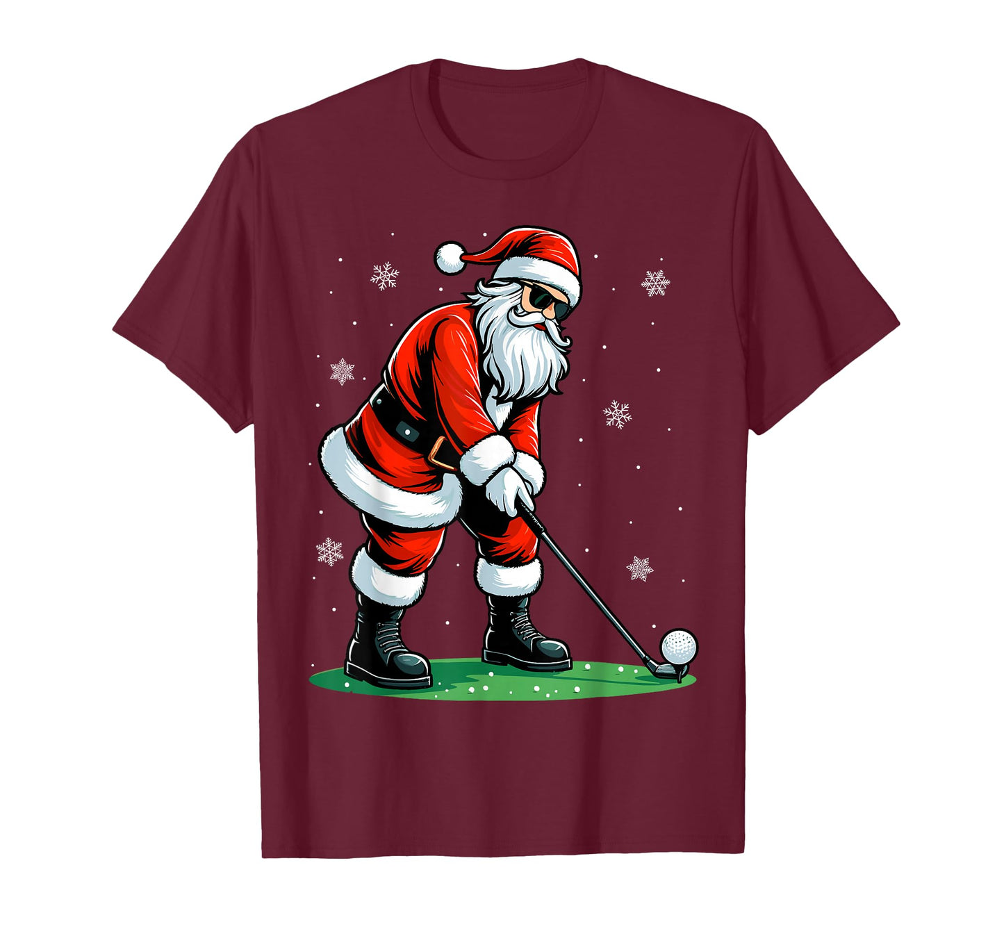 Christmas Golf Santa Golfer Xmas Funny Christmas Golfing T-Shirt