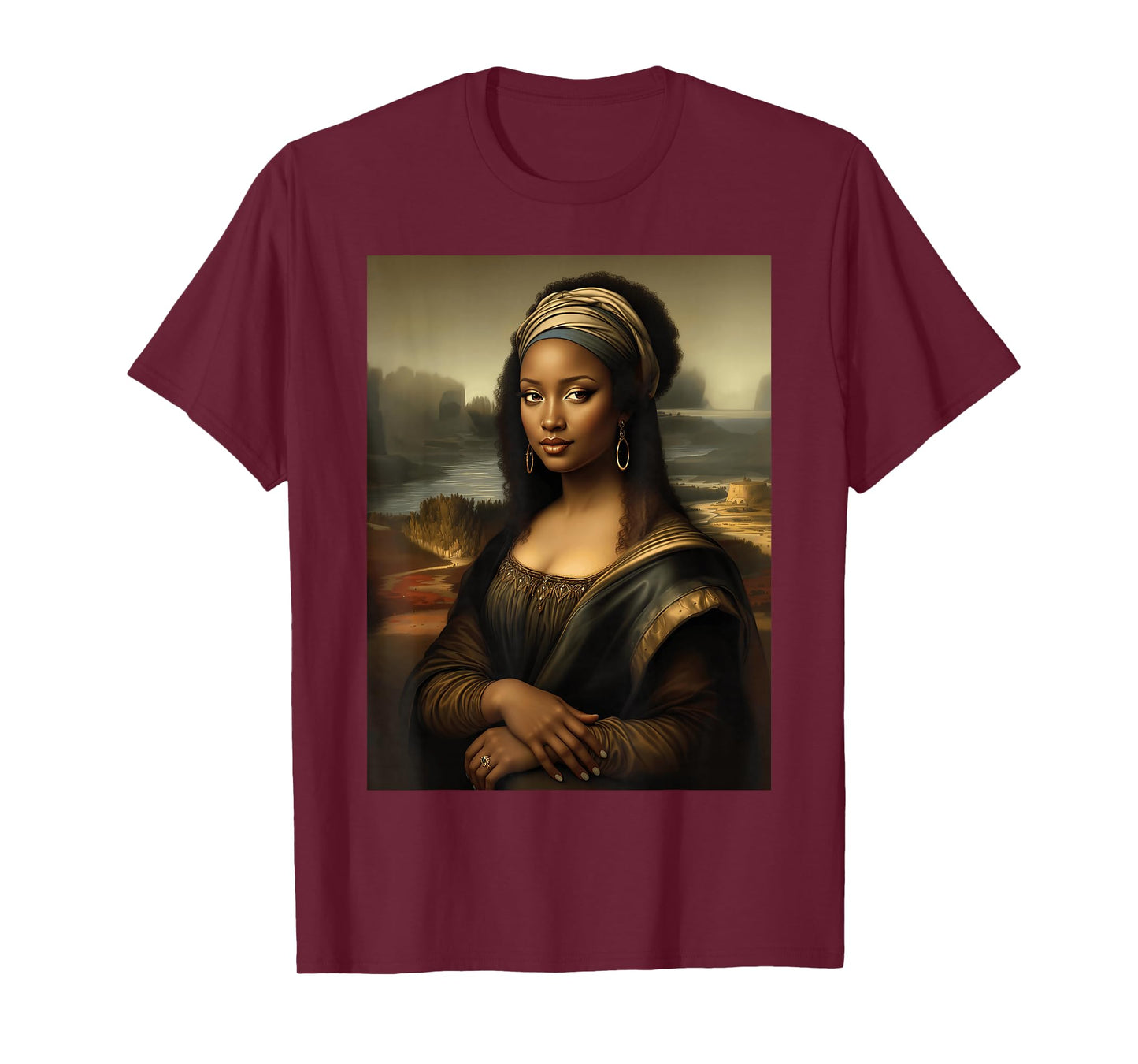 Black Mona Lisa African American Black History Month Funny T-Shirt