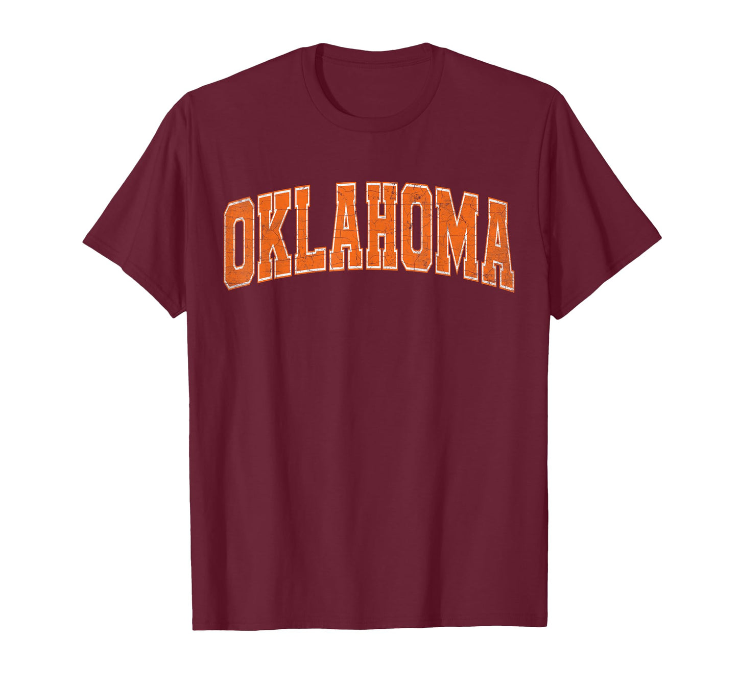 Oklahoma State Retro Orange Varsity Vintage Text T-Shirt