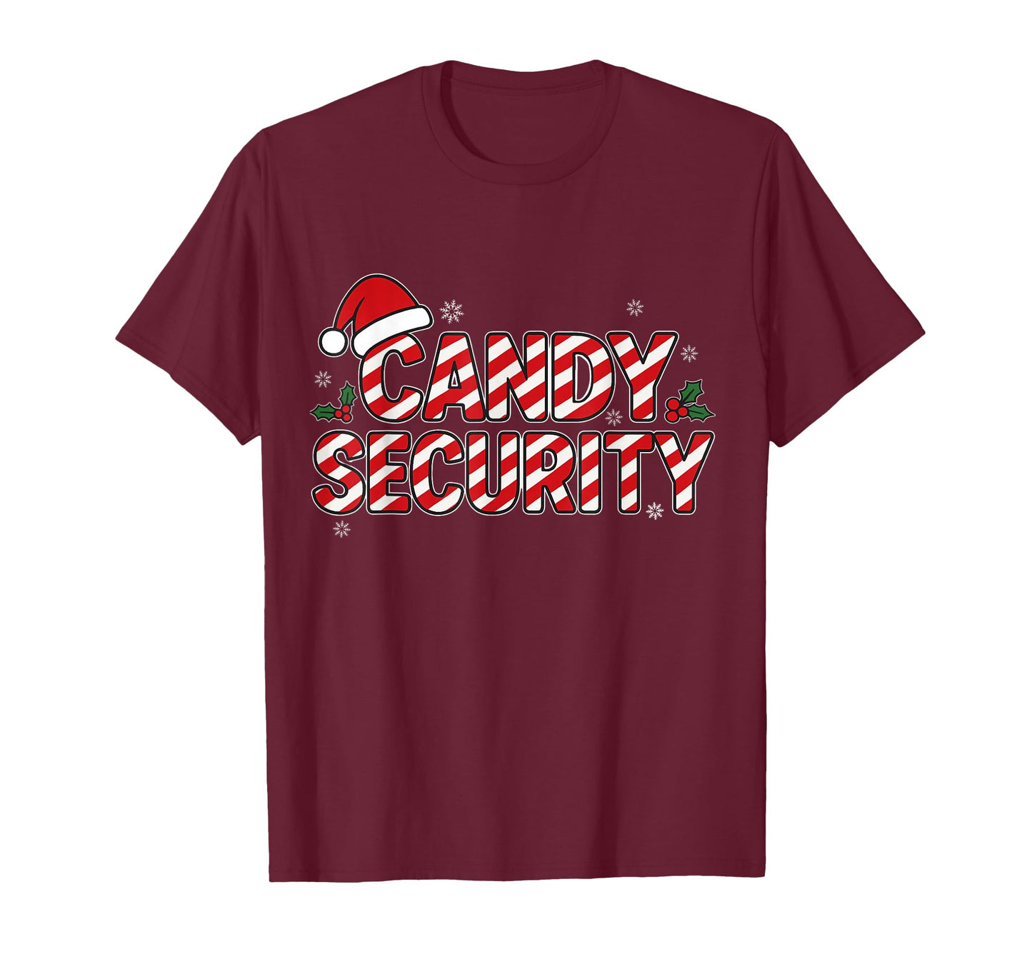 Candy Security Christmas Funny Holiday Candy Cane Santa Xmas T-Shirt