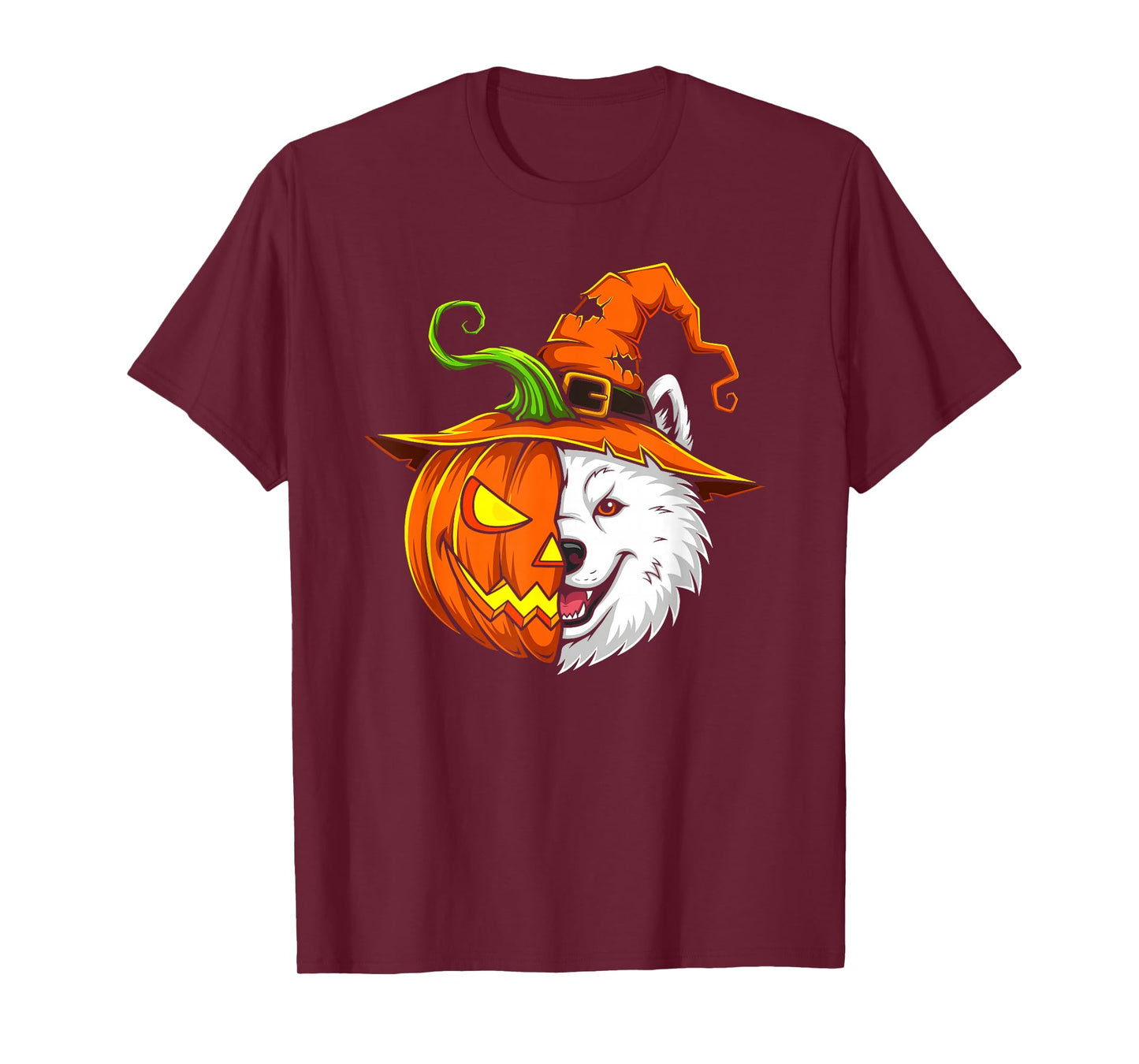 Samoyed Pumpkin Jack O Lantern Halloween Kids Mens Womens T-Shirt
