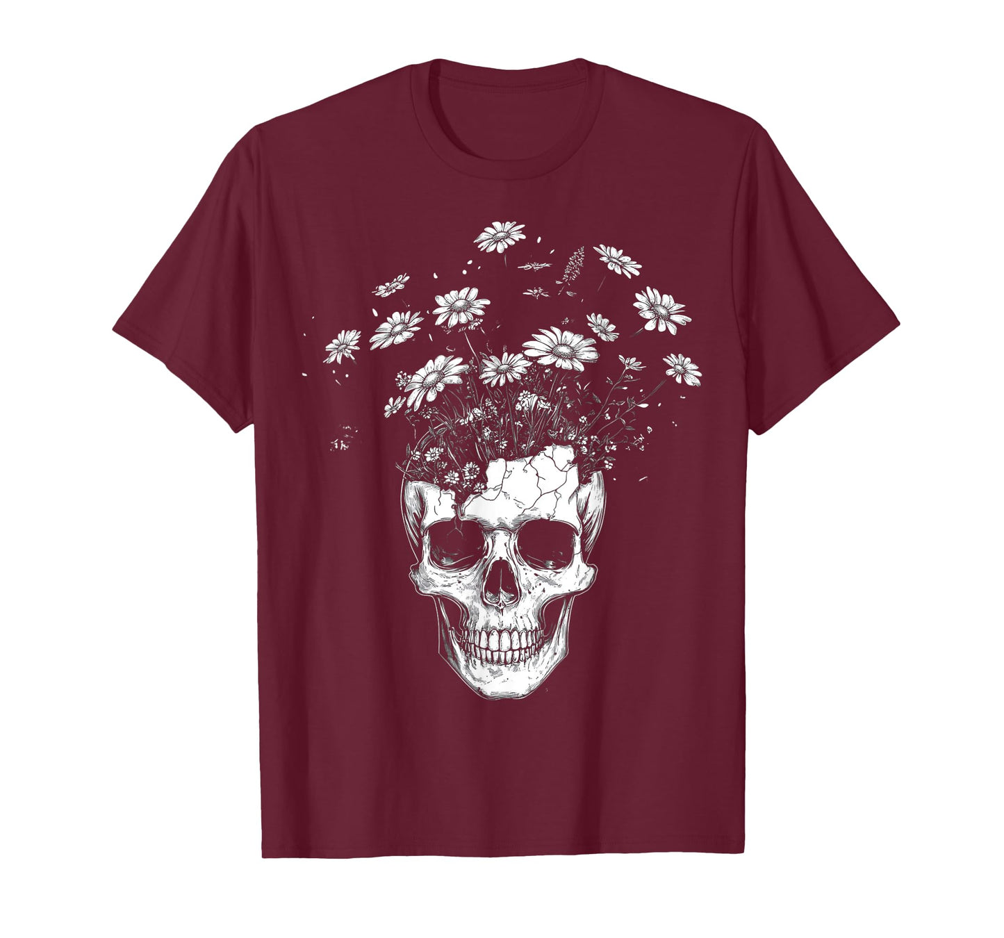 Goth Skeleton Floral Gothic T-Shirt