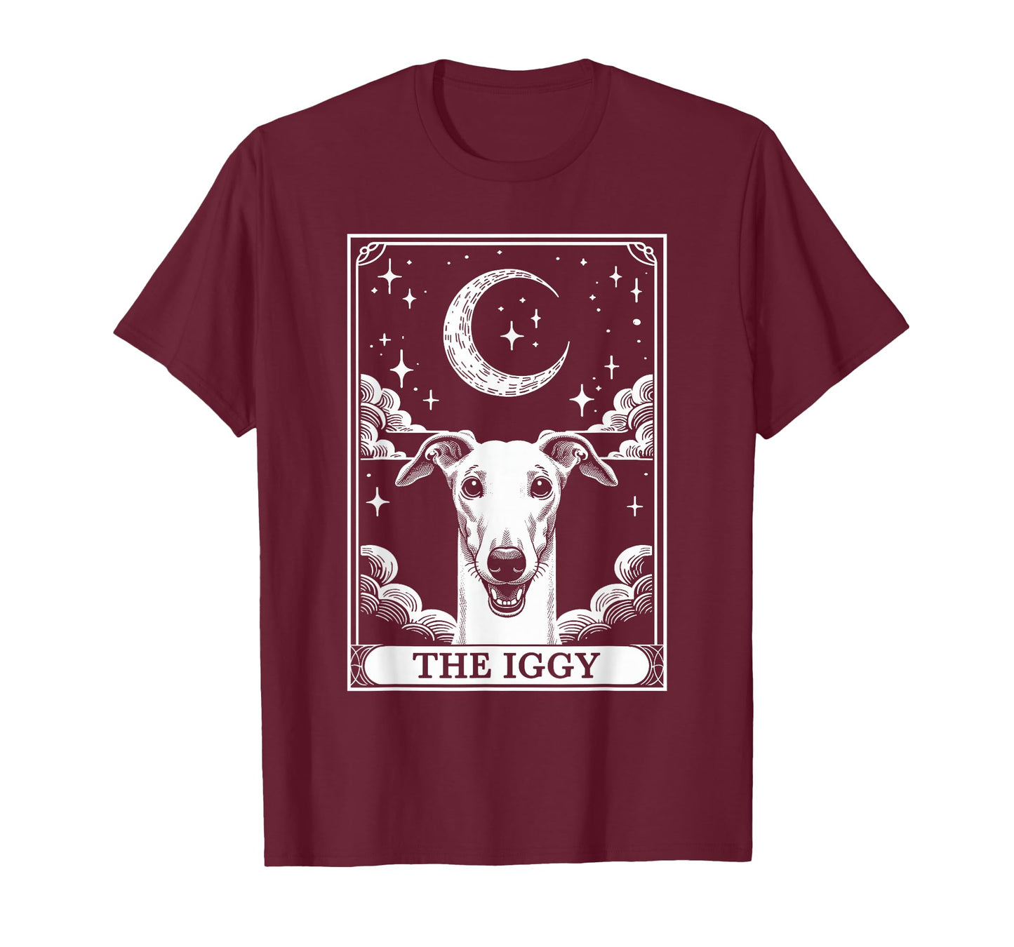 Tarot Card Vintage Crescent Moon Italian Greyhound Dog Mom T-Shirt
