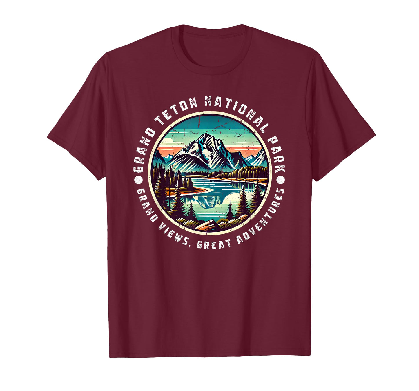 Grand Teton National Park Grand Views Vintage Design T-Shirt